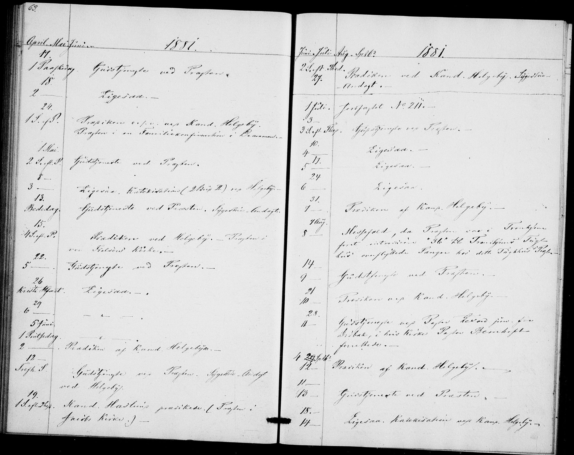 Akershus festnings slaveri Kirkebøker, AV/SAO-A-10841/F/Fa/L0002: Parish register (official) no. 2, 1852-1883, p. 63