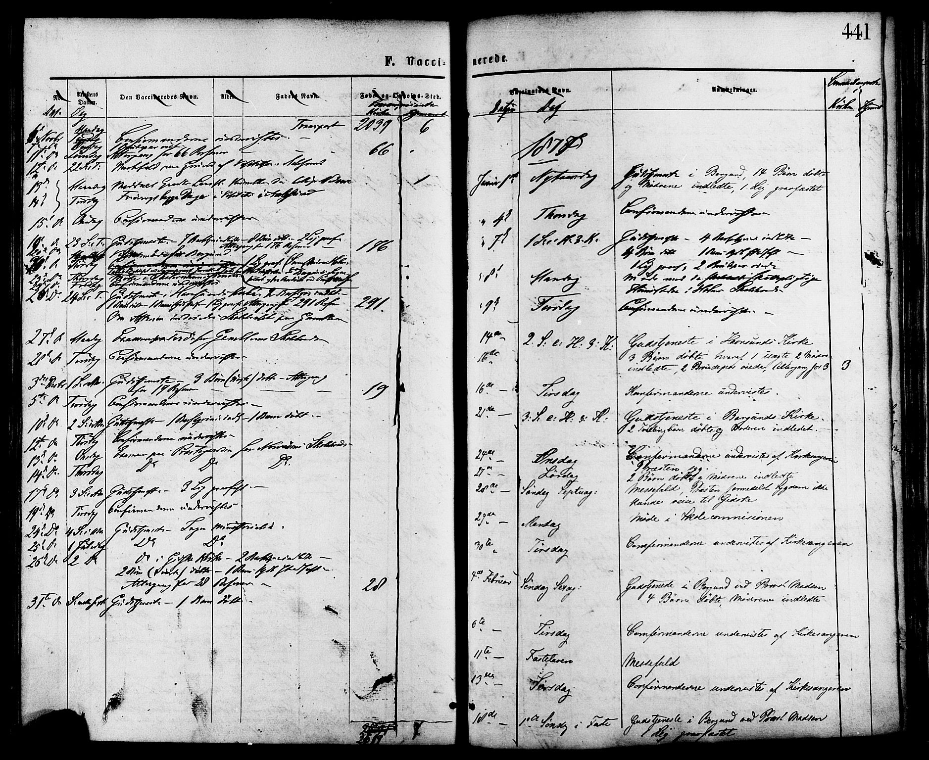 Ministerialprotokoller, klokkerbøker og fødselsregistre - Møre og Romsdal, AV/SAT-A-1454/528/L0399: Parish register (official) no. 528A10, 1864-1879, p. 441