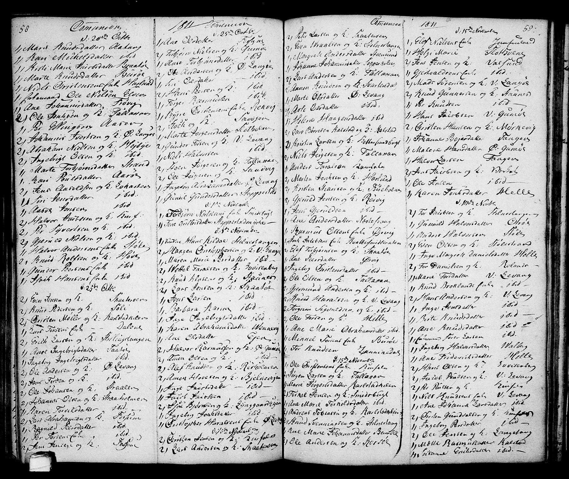 Kragerø kirkebøker, SAKO/A-278/G/Ga/L0001: Parish register (copy) no. 1 /2, 1806-1811, p. 58-59