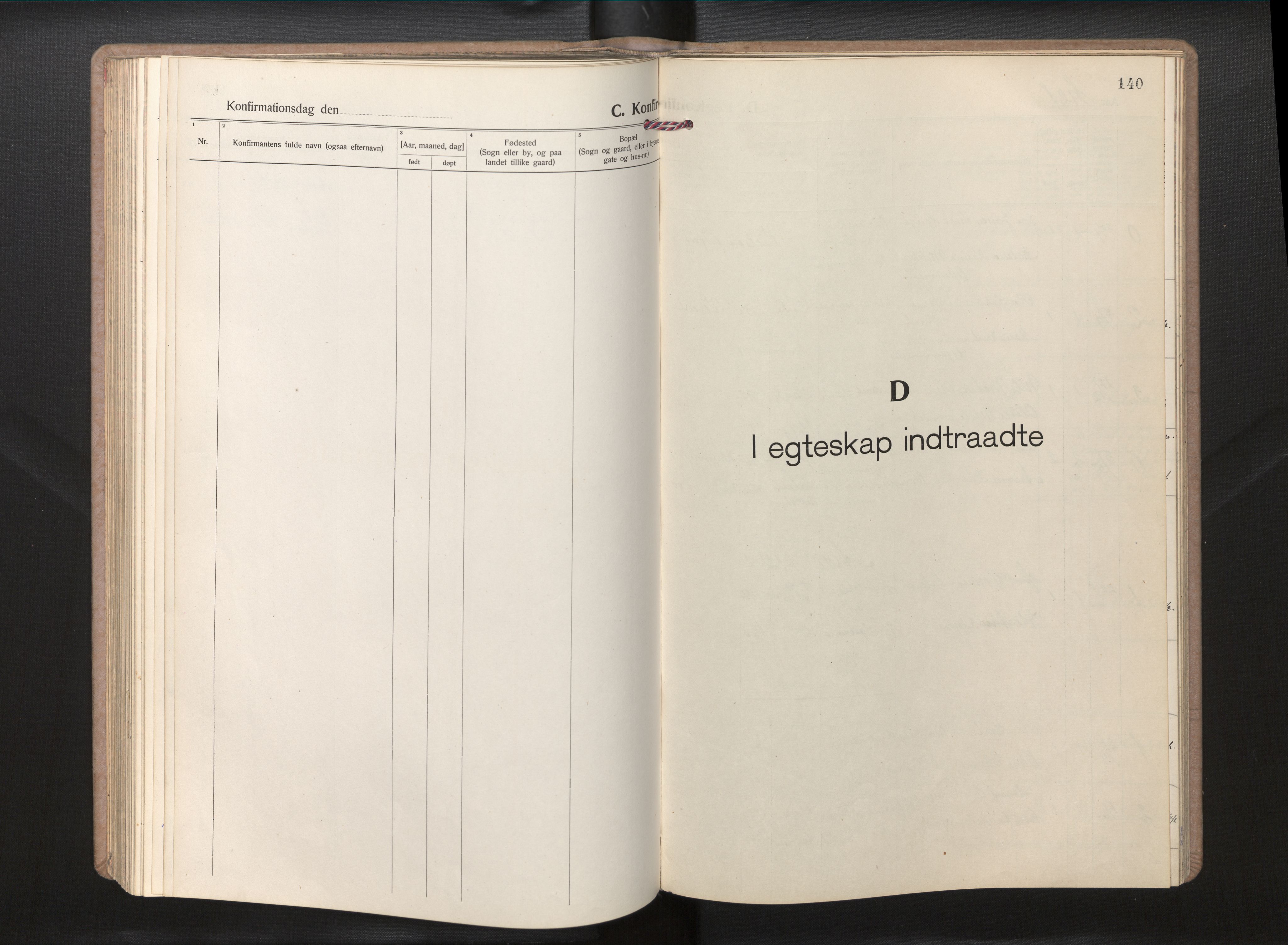 Gloppen sokneprestembete, AV/SAB-A-80101/H/Hab/Habd/L0002: Parish register (copy) no. D 2, 1921-1967, p. 139b-140a