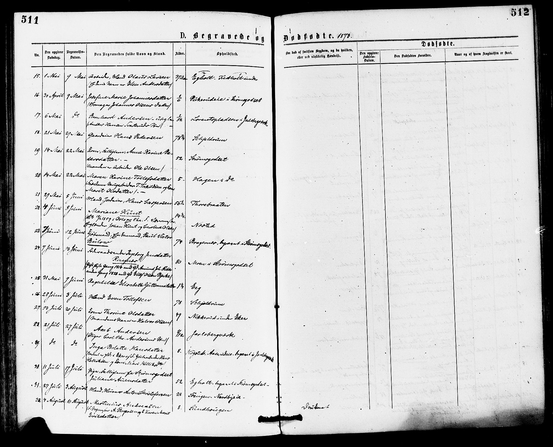 Skoger kirkebøker, AV/SAKO-A-59/F/Fa/L0005: Parish register (official) no. I 5, 1873-1884, p. 511-512