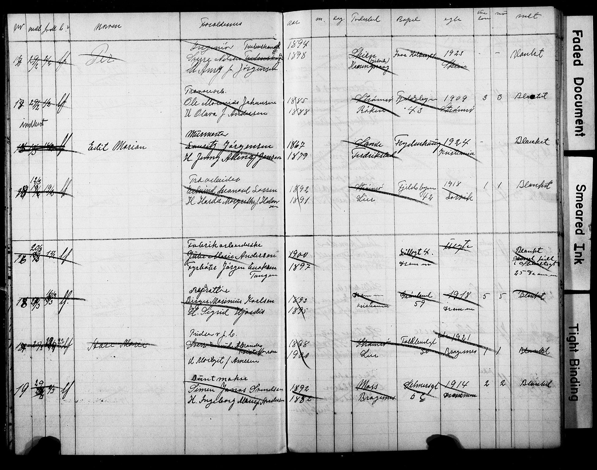 Strømsø kirkebøker, AV/SAKO-A-246/Y/Ya/L0009: Parish register draft no. I 9, 1920-1925