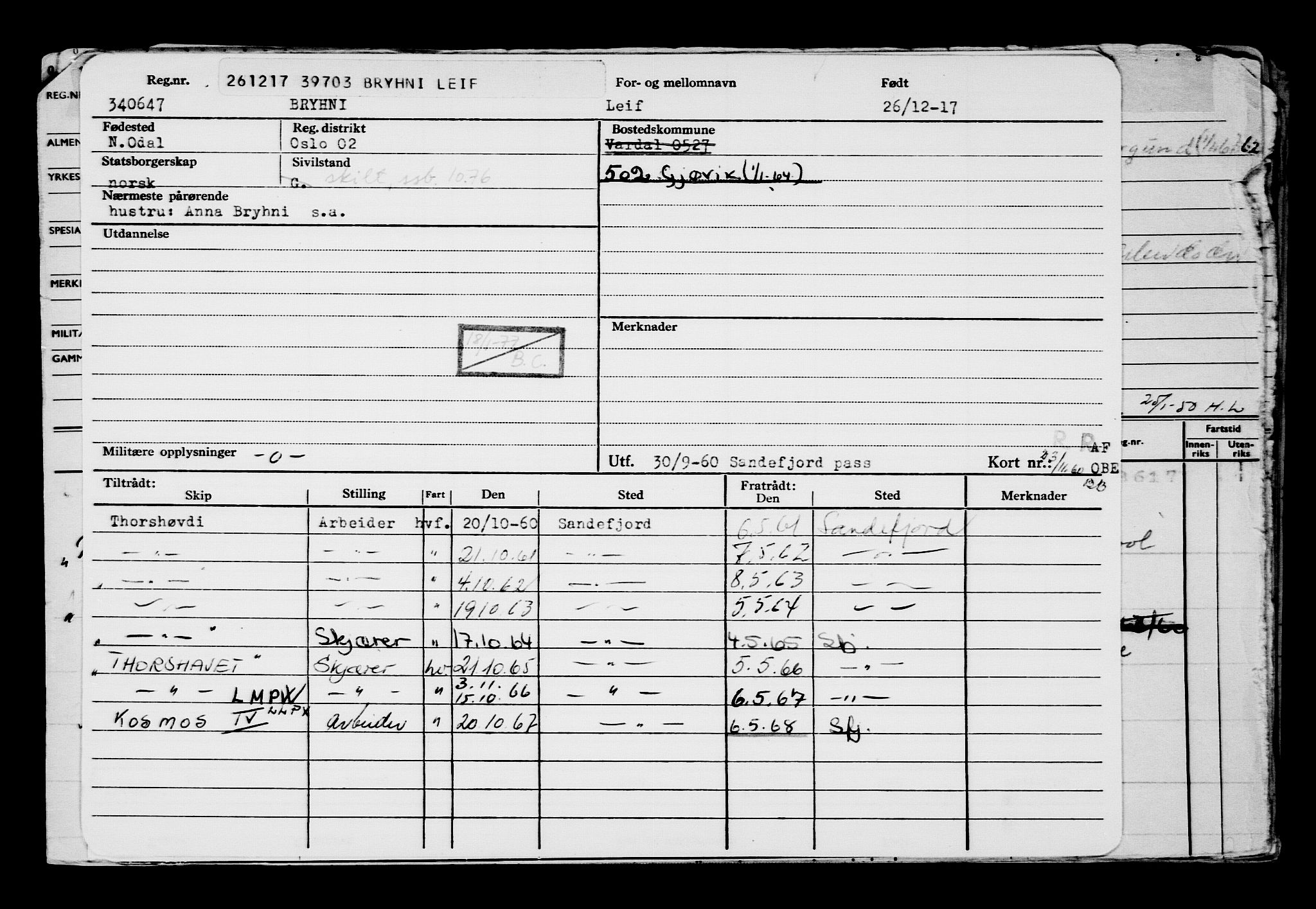 Direktoratet for sjømenn, AV/RA-S-3545/G/Gb/L0154: Hovedkort, 1917-1918, p. 217