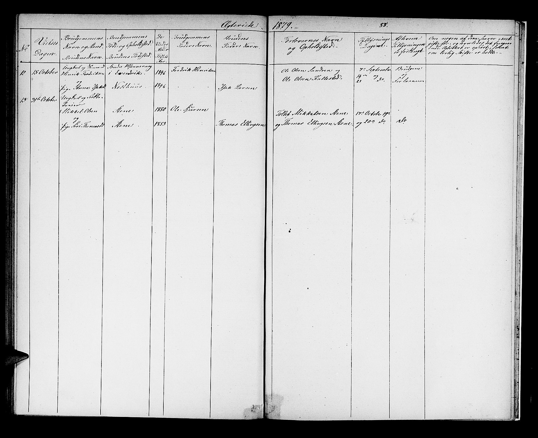 Kvam sokneprestembete, AV/SAB-A-76201/H/Hab: Parish register (copy) no. B 2, 1870-1883, p. 88