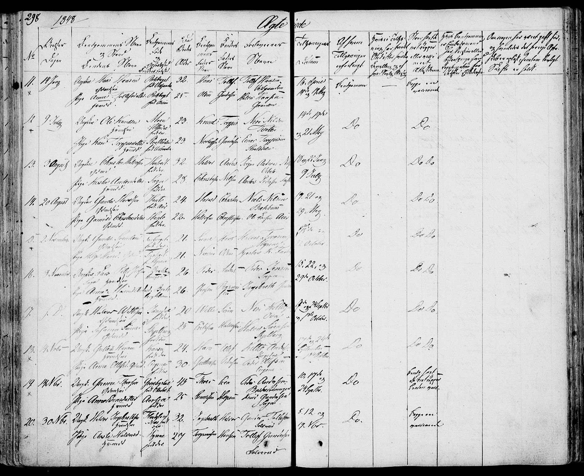 Bø kirkebøker, SAKO/A-257/F/Fa/L0007: Parish register (official) no. 7, 1831-1848, p. 298
