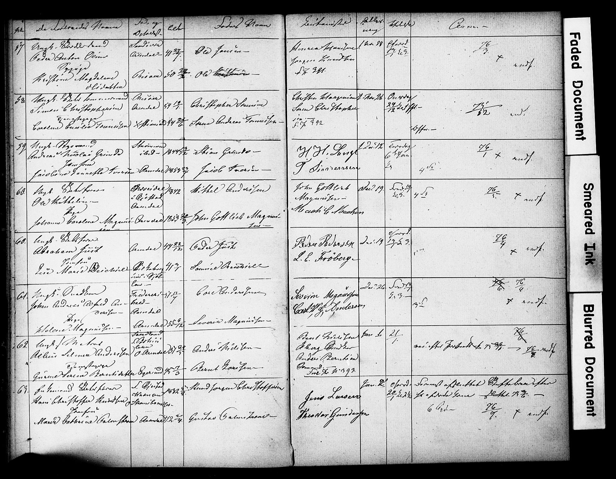 Arendal sokneprestkontor, Trefoldighet, AV/SAK-1111-0040/F/Fe/L0003: Banns register no. A VI 3, 1872-1879