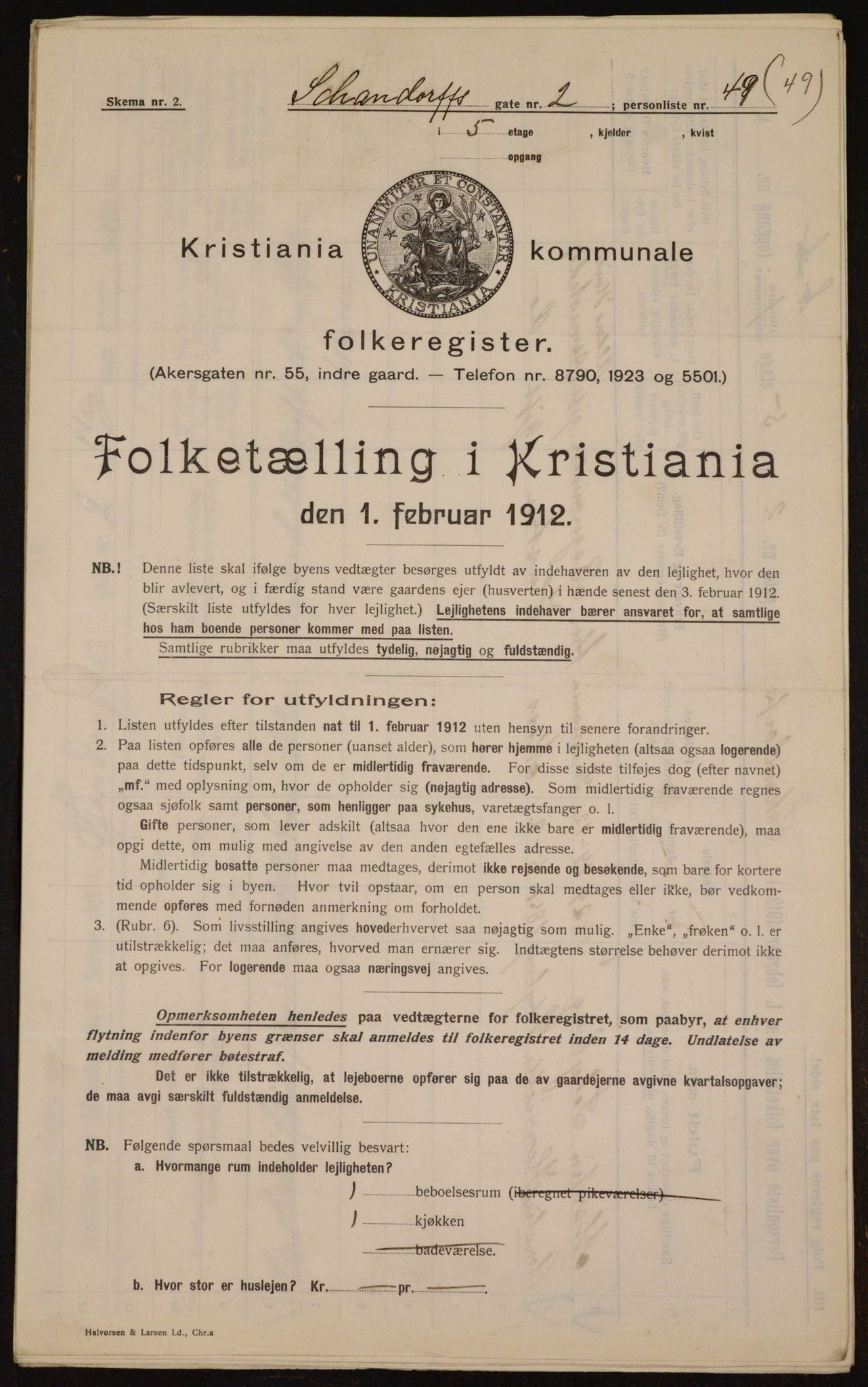 OBA, Municipal Census 1912 for Kristiania, 1912, p. 89689