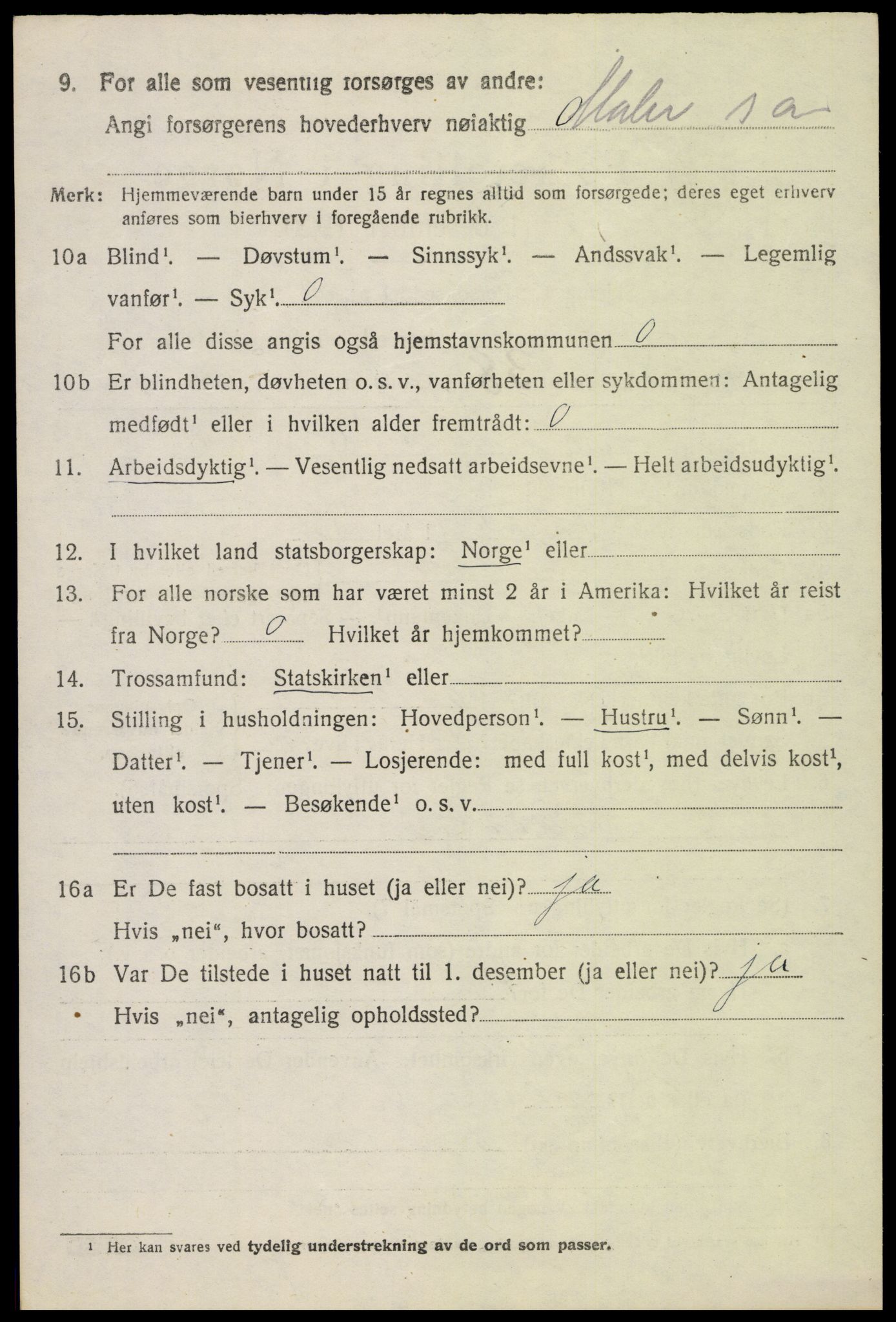 SAH, 1920 census for Biri, 1920, p. 6368