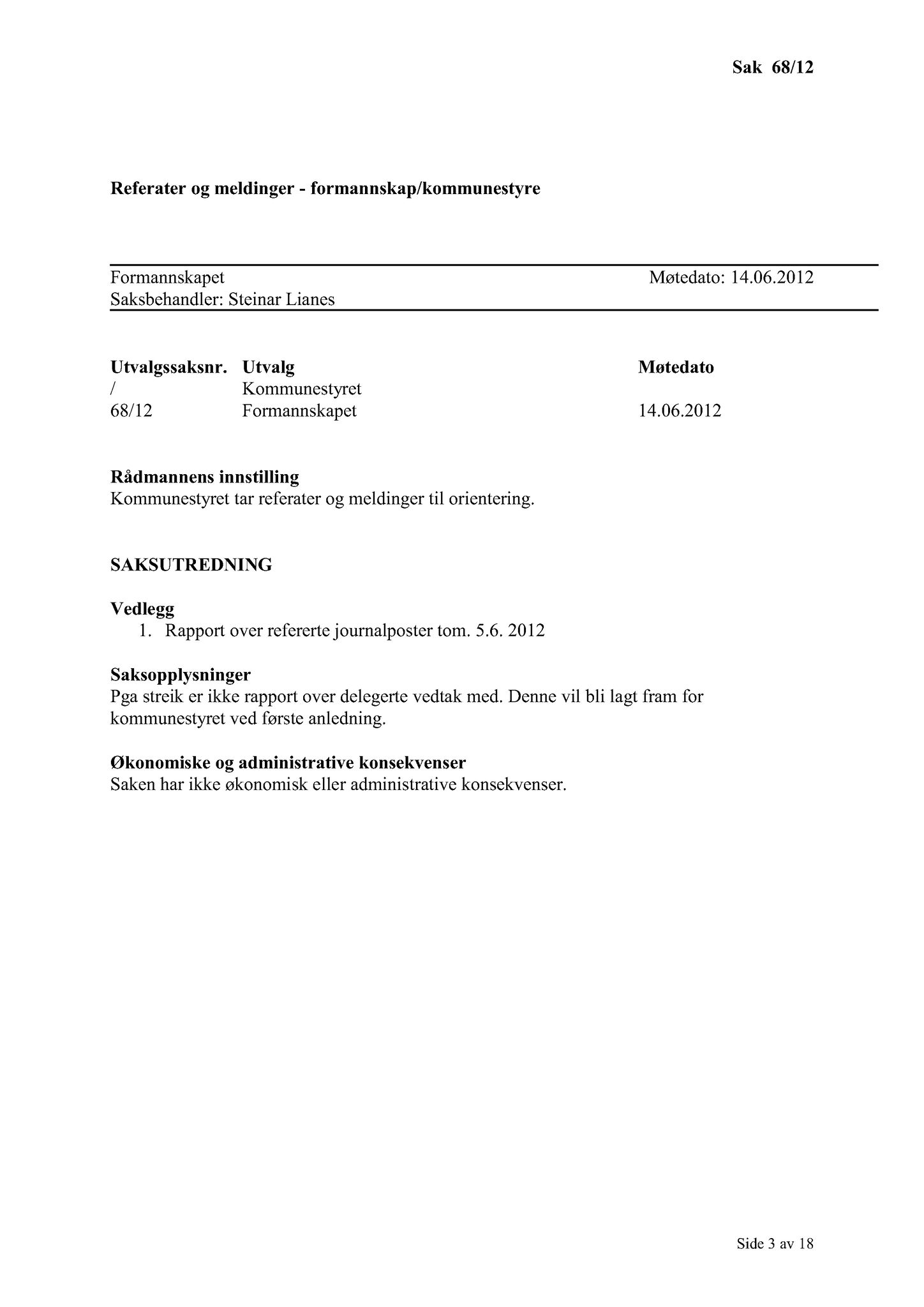 Klæbu Kommune, TRKO/KK/02-FS/L005: Formannsskapet - Møtedokumenter, 2012, p. 1626