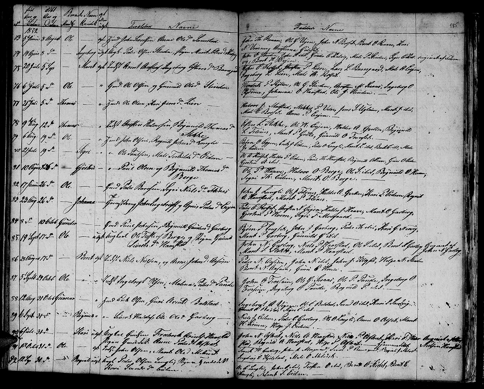 Ministerialprotokoller, klokkerbøker og fødselsregistre - Sør-Trøndelag, SAT/A-1456/695/L1154: Parish register (copy) no. 695C05, 1842-1858, p. 185