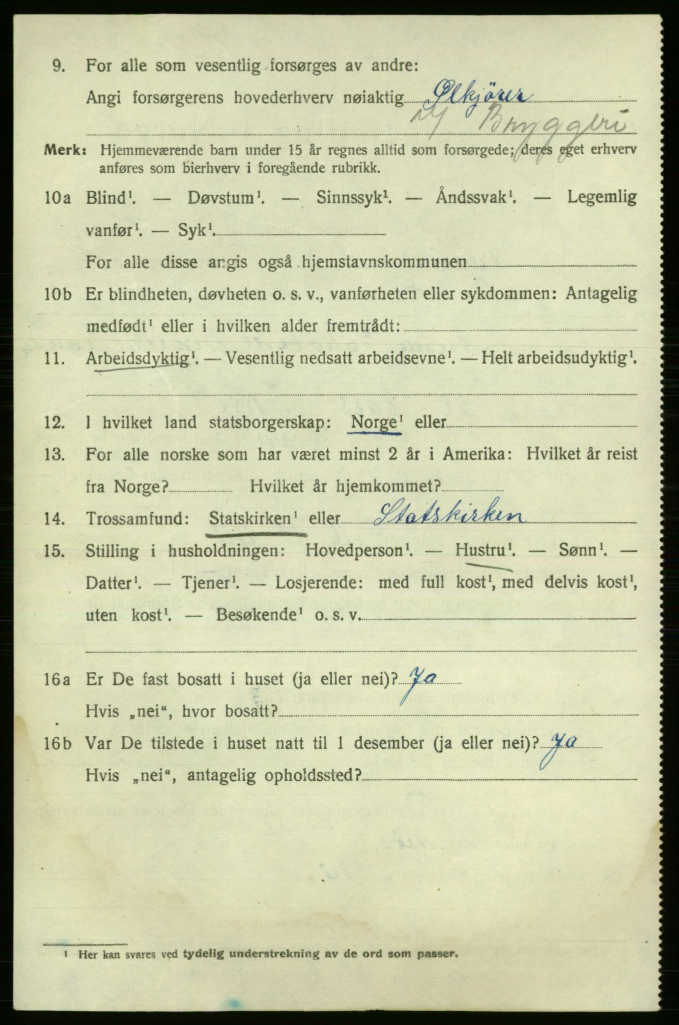 SAO, 1920 census for Fredrikshald, 1920, p. 17038