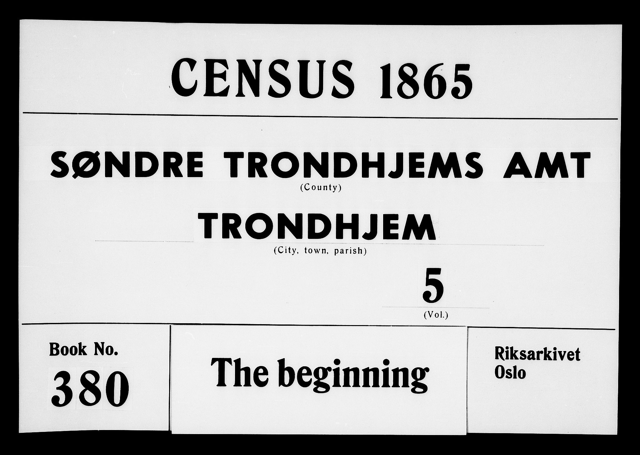 RA, 1865 census for Trondheim, 1865, p. 2079
