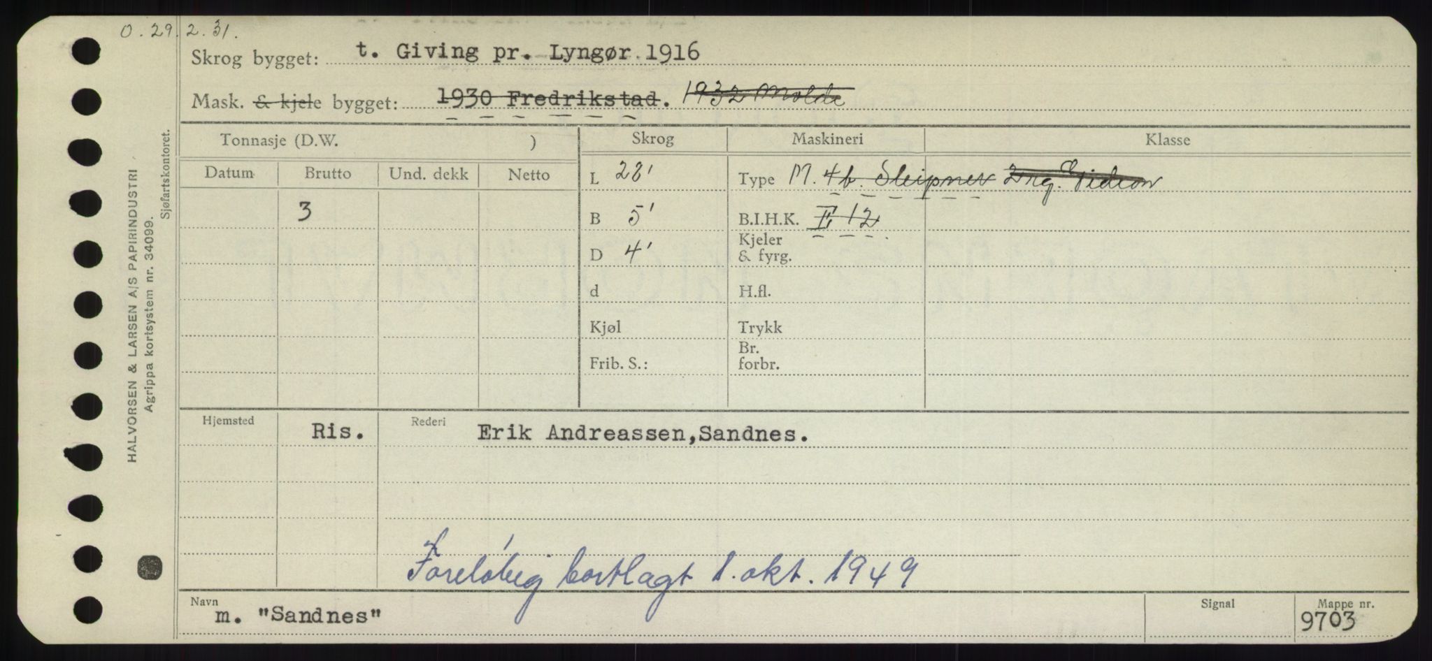 Sjøfartsdirektoratet med forløpere, Skipsmålingen, RA/S-1627/H/Hd/L0032: Fartøy, San-Seve, p. 69