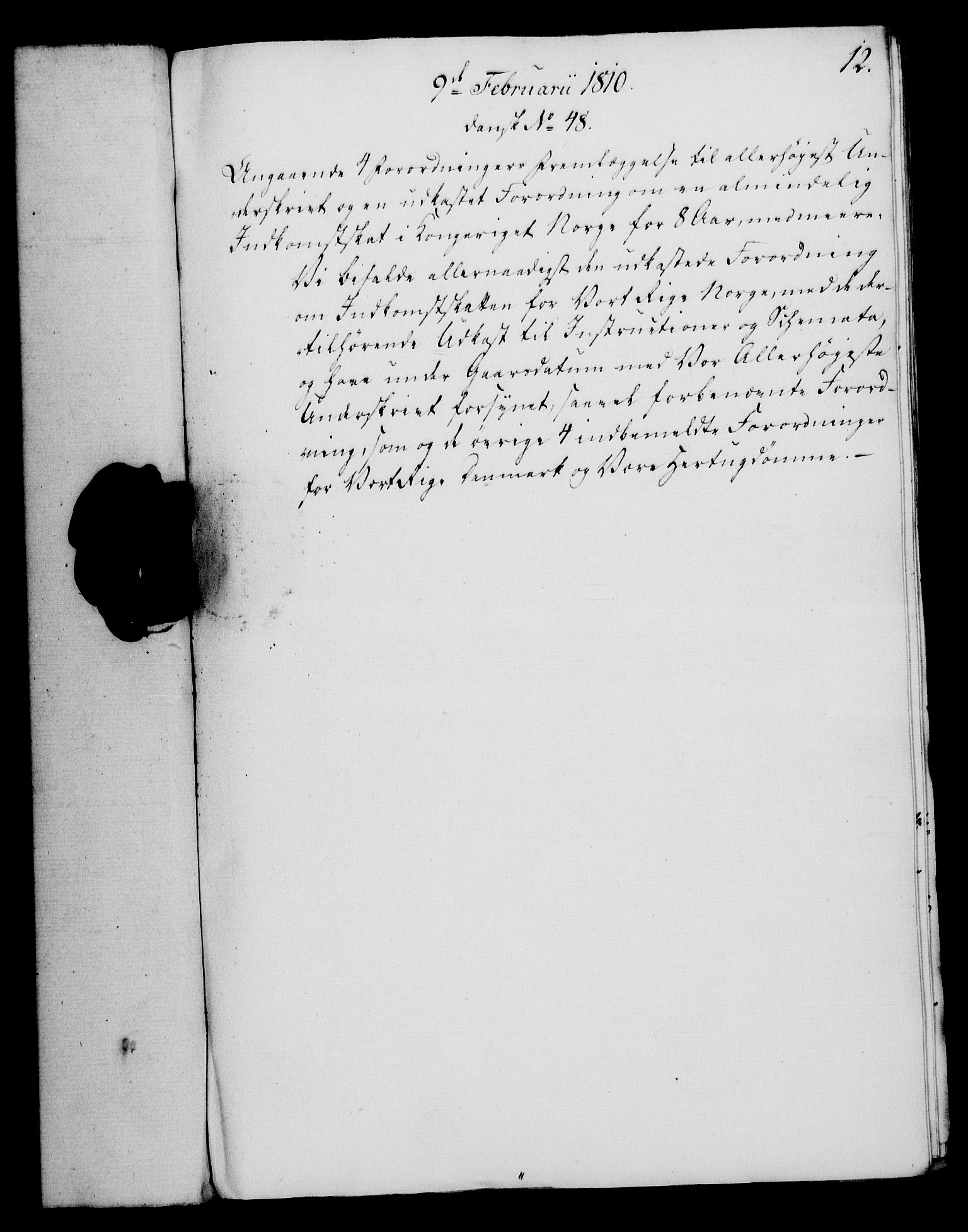 Rentekammeret, Kammerkanselliet, RA/EA-3111/G/Gf/Gfa/L0092: Norsk relasjons- og resolusjonsprotokoll (merket RK 52.92), 1810, p. 56