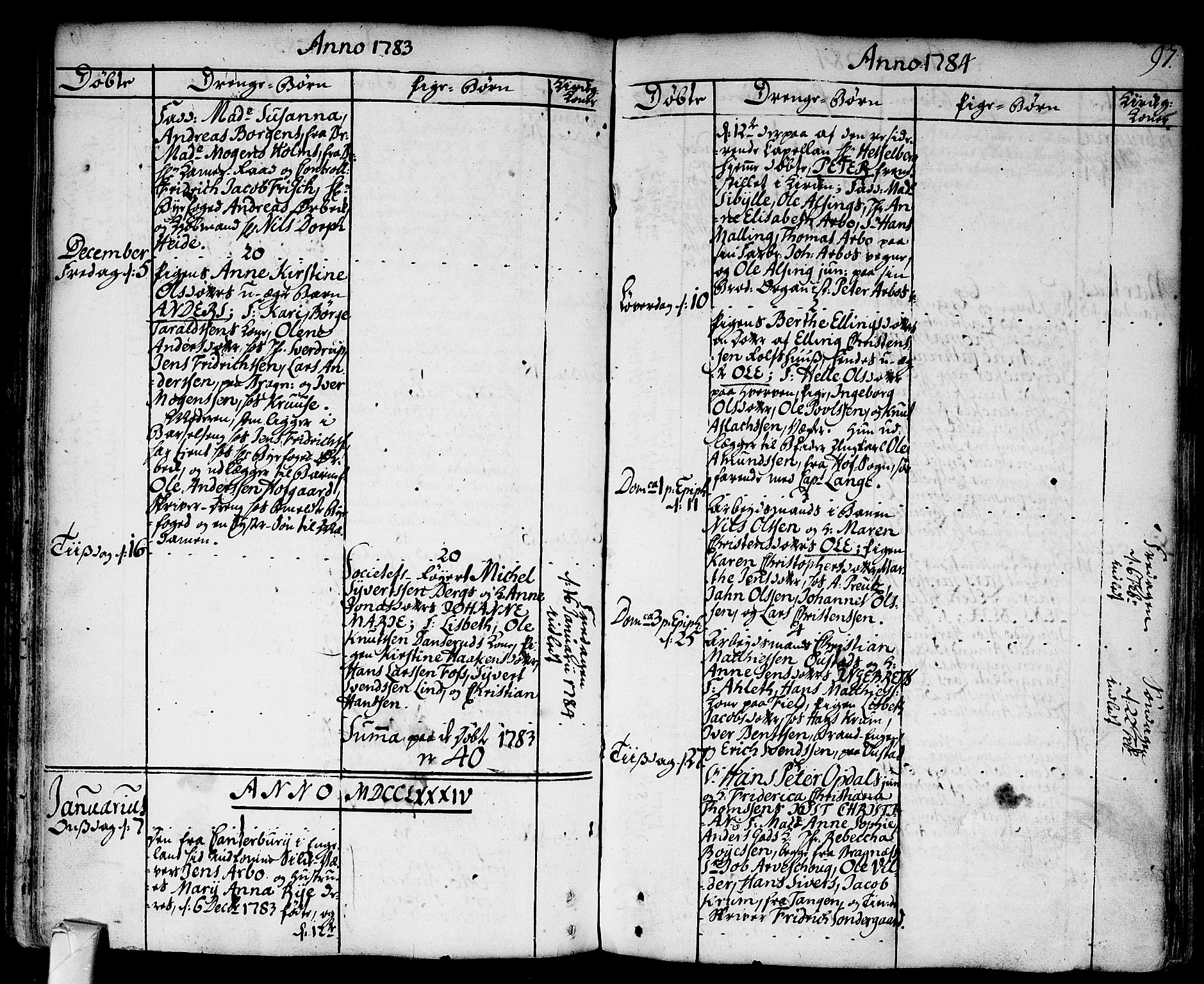 Strømsø kirkebøker, AV/SAKO-A-246/F/Fa/L0009: Parish register (official) no. I 9, 1752-1791, p. 97