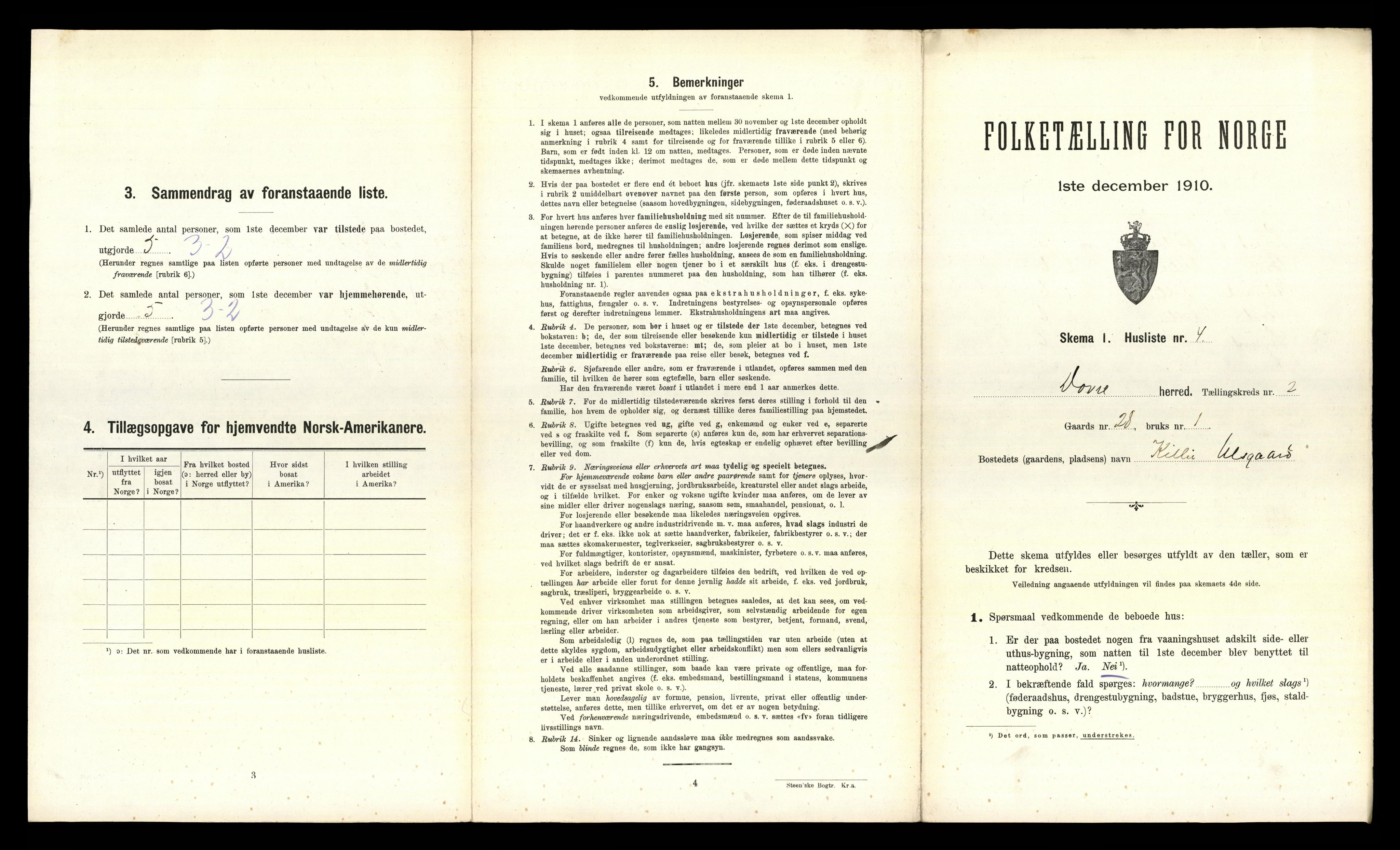 RA, 1910 census for Dovre, 1910, p. 205