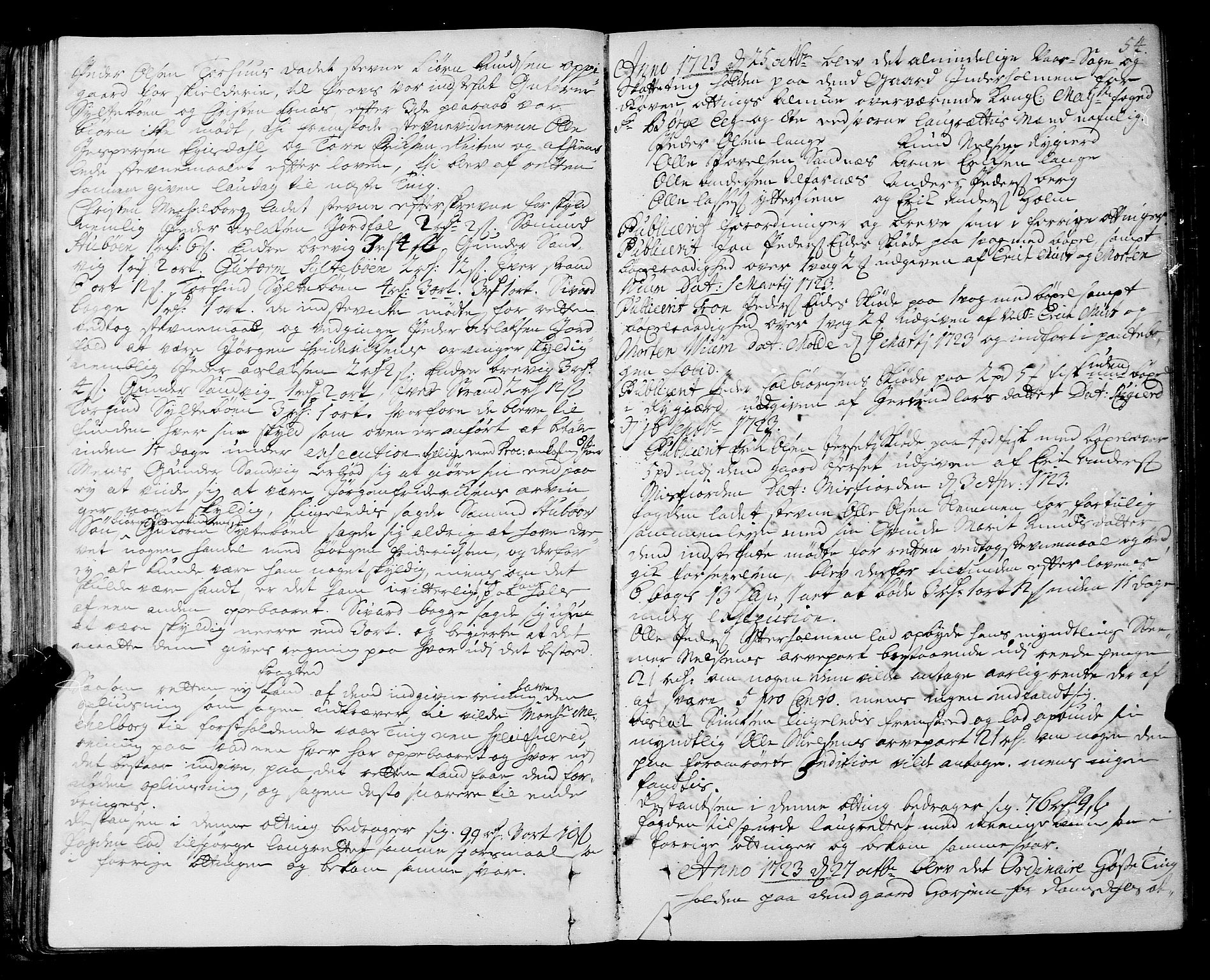 Romsdal sorenskriveri, SAT/A-4149/1/1/1A/L0009: Tingbok, 1722-1728, p. 53b-54a