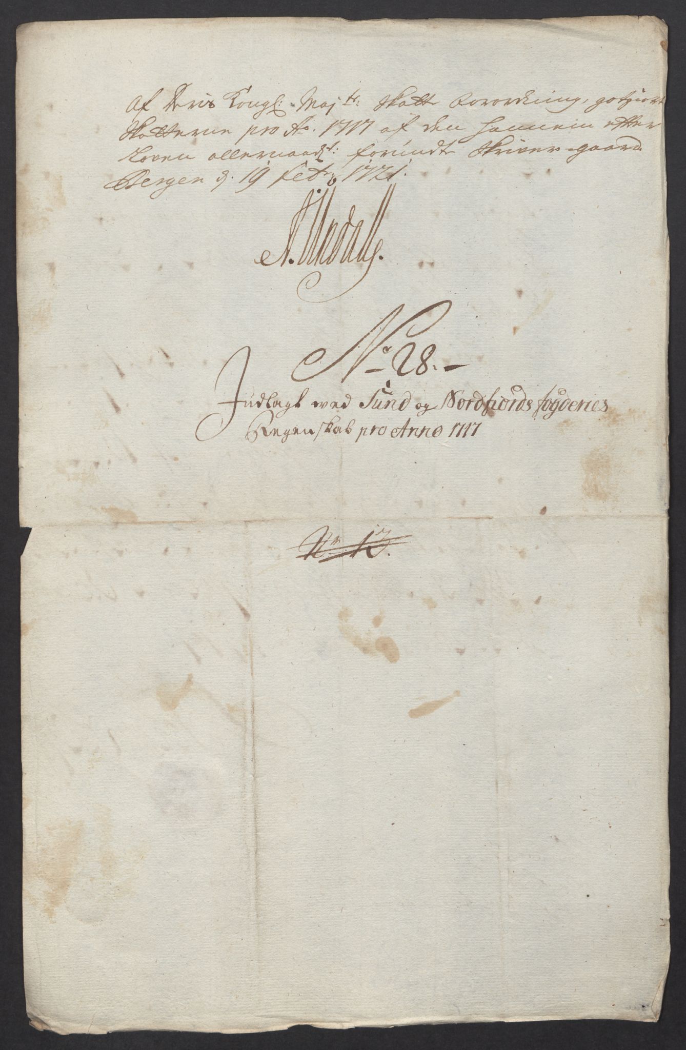 Rentekammeret inntil 1814, Reviderte regnskaper, Fogderegnskap, RA/EA-4092/R53/L3441: Fogderegnskap Sunn- og Nordfjord, 1717-1718, p. 201