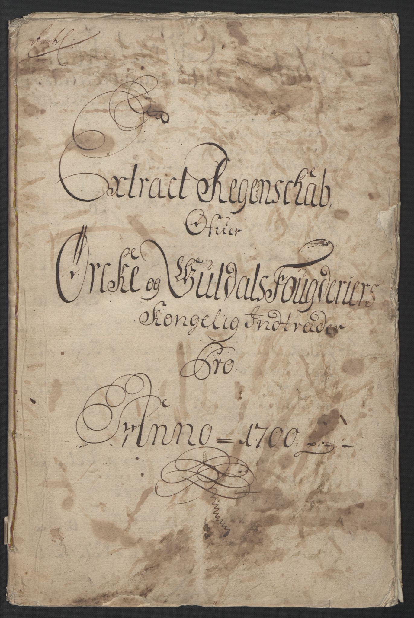 Rentekammeret inntil 1814, Reviderte regnskaper, Fogderegnskap, RA/EA-4092/R60/L3950: Fogderegnskap Orkdal og Gauldal, 1700, p. 3