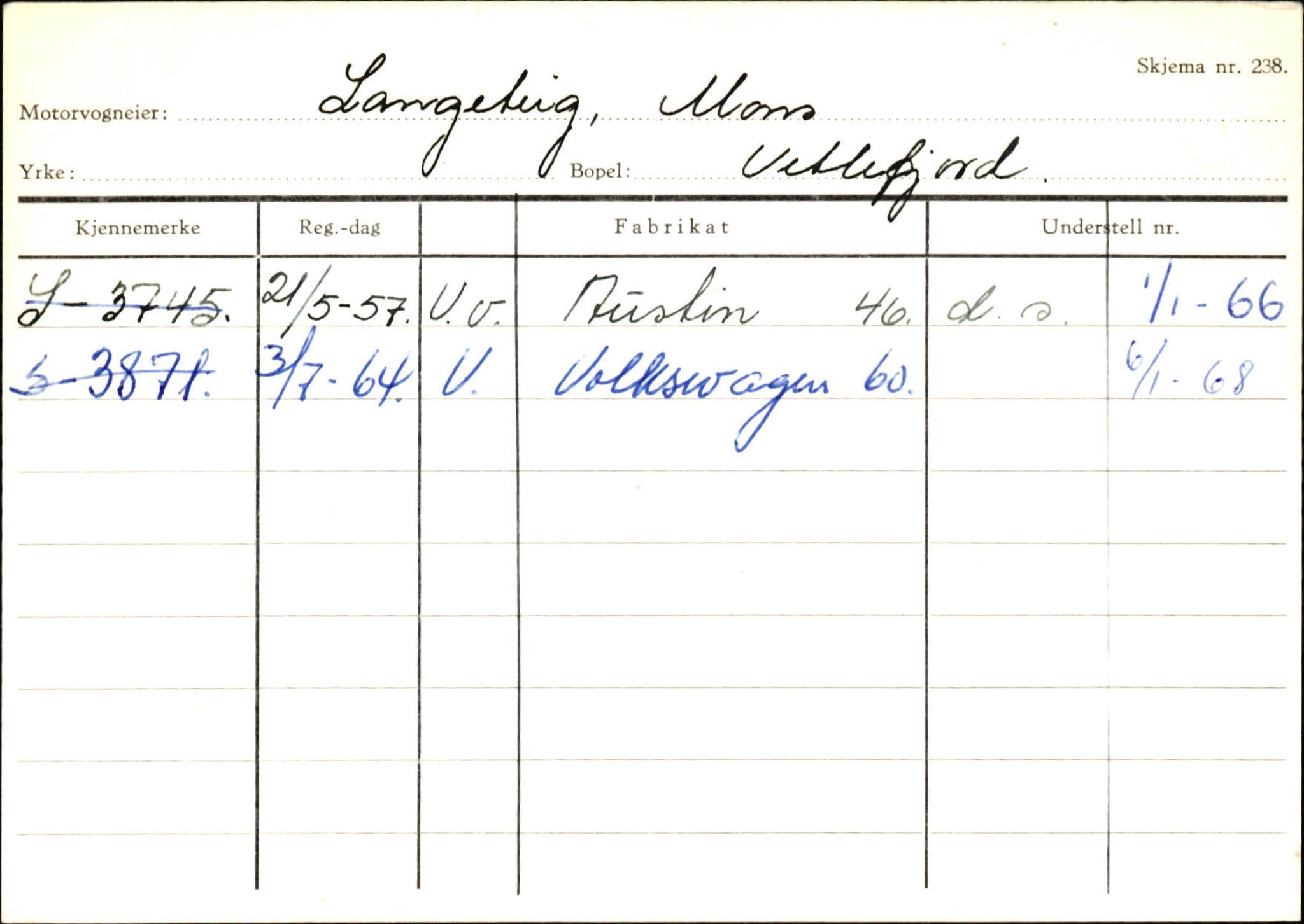 Statens vegvesen, Sogn og Fjordane vegkontor, AV/SAB-A-5301/4/F/L0132: Eigarregister Askvoll A-Å. Balestrand A-Å, 1945-1975, p. 1935