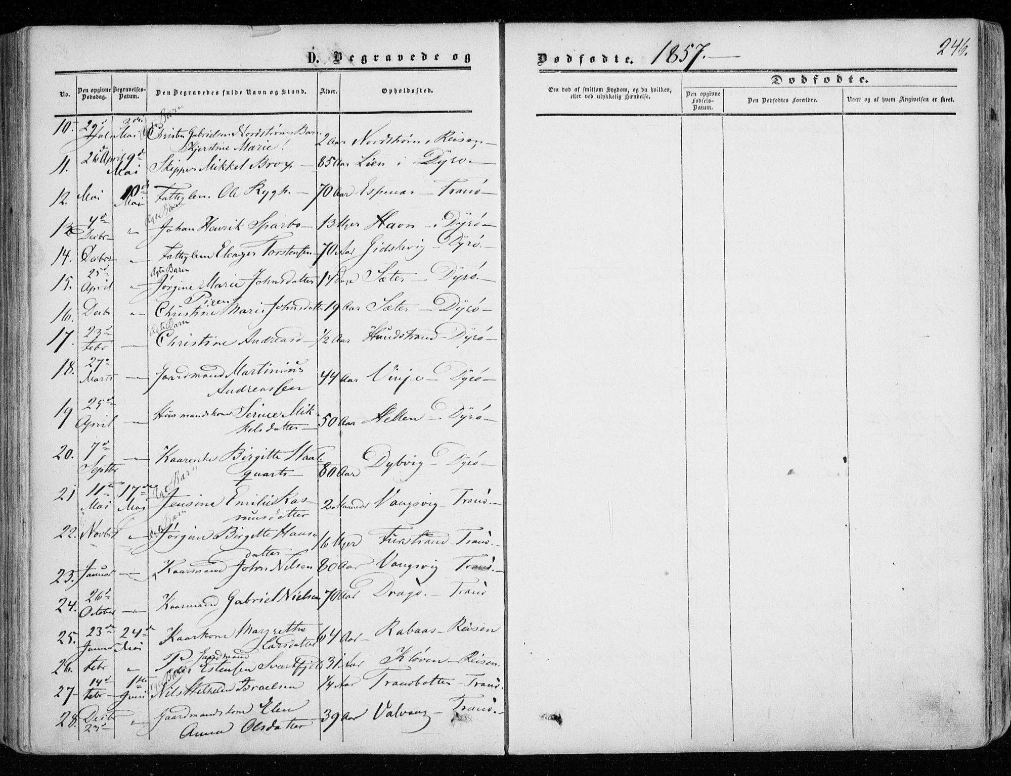Tranøy sokneprestkontor, SATØ/S-1313/I/Ia/Iaa/L0007kirke: Parish register (official) no. 7, 1856-1866, p. 246