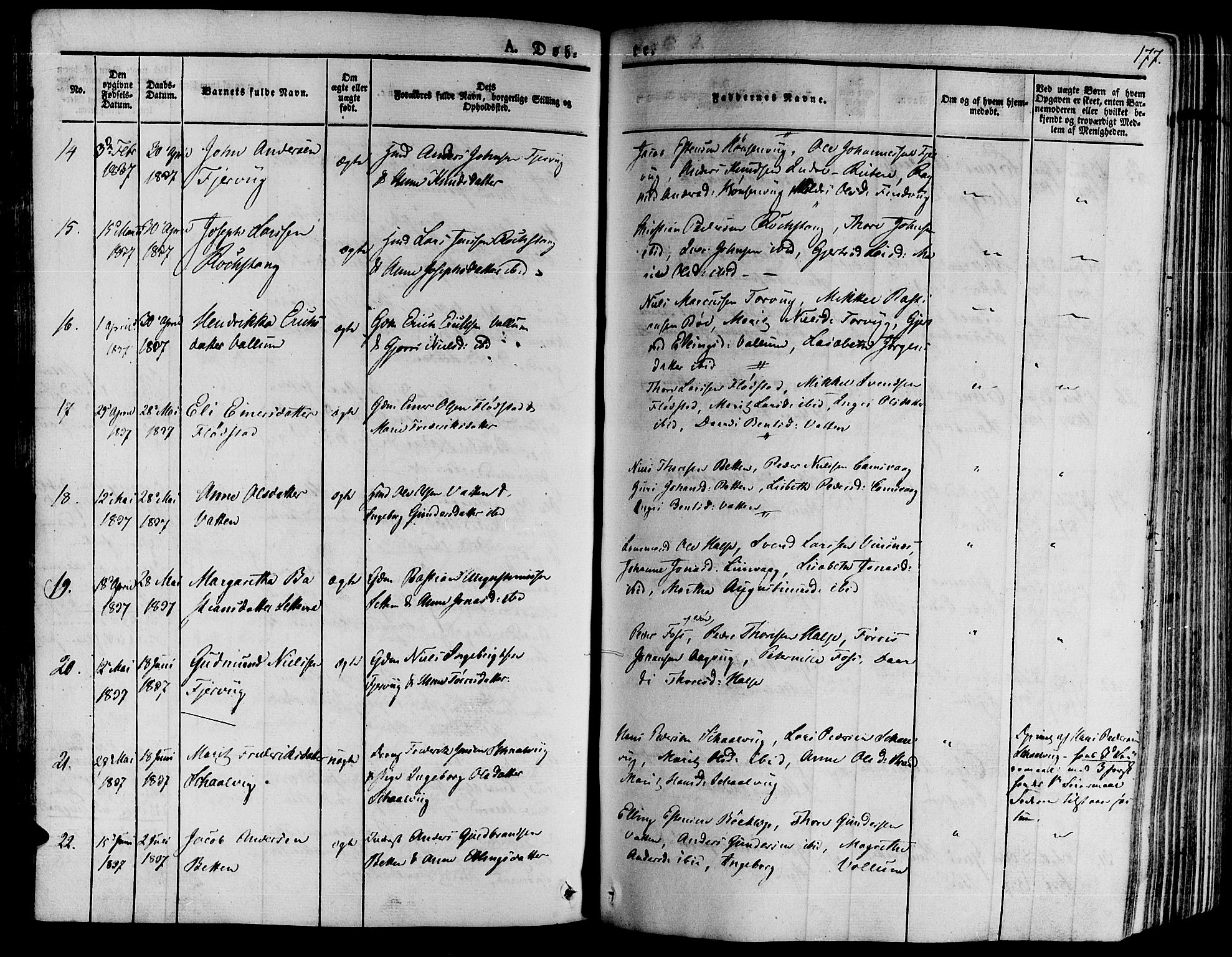 Ministerialprotokoller, klokkerbøker og fødselsregistre - Møre og Romsdal, AV/SAT-A-1454/592/L1025: Parish register (official) no. 592A03 /2, 1831-1849, p. 177