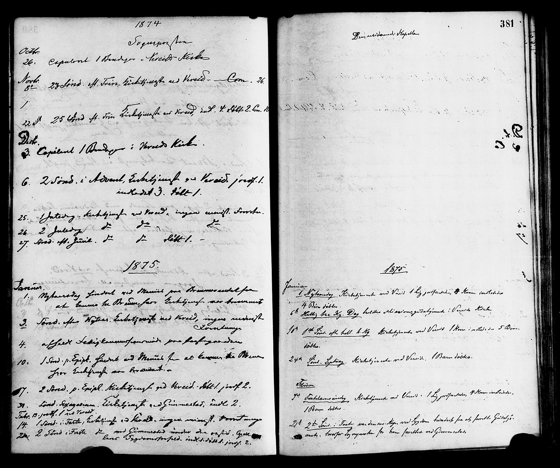 Gloppen sokneprestembete, AV/SAB-A-80101/H/Haa/Haaa/L0010: Parish register (official) no. A 10, 1871-1884, p. 381