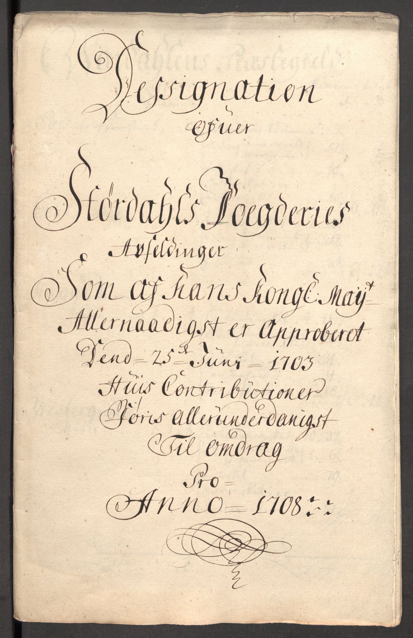 Rentekammeret inntil 1814, Reviderte regnskaper, Fogderegnskap, AV/RA-EA-4092/R62/L4198: Fogderegnskap Stjørdal og Verdal, 1708, p. 273
