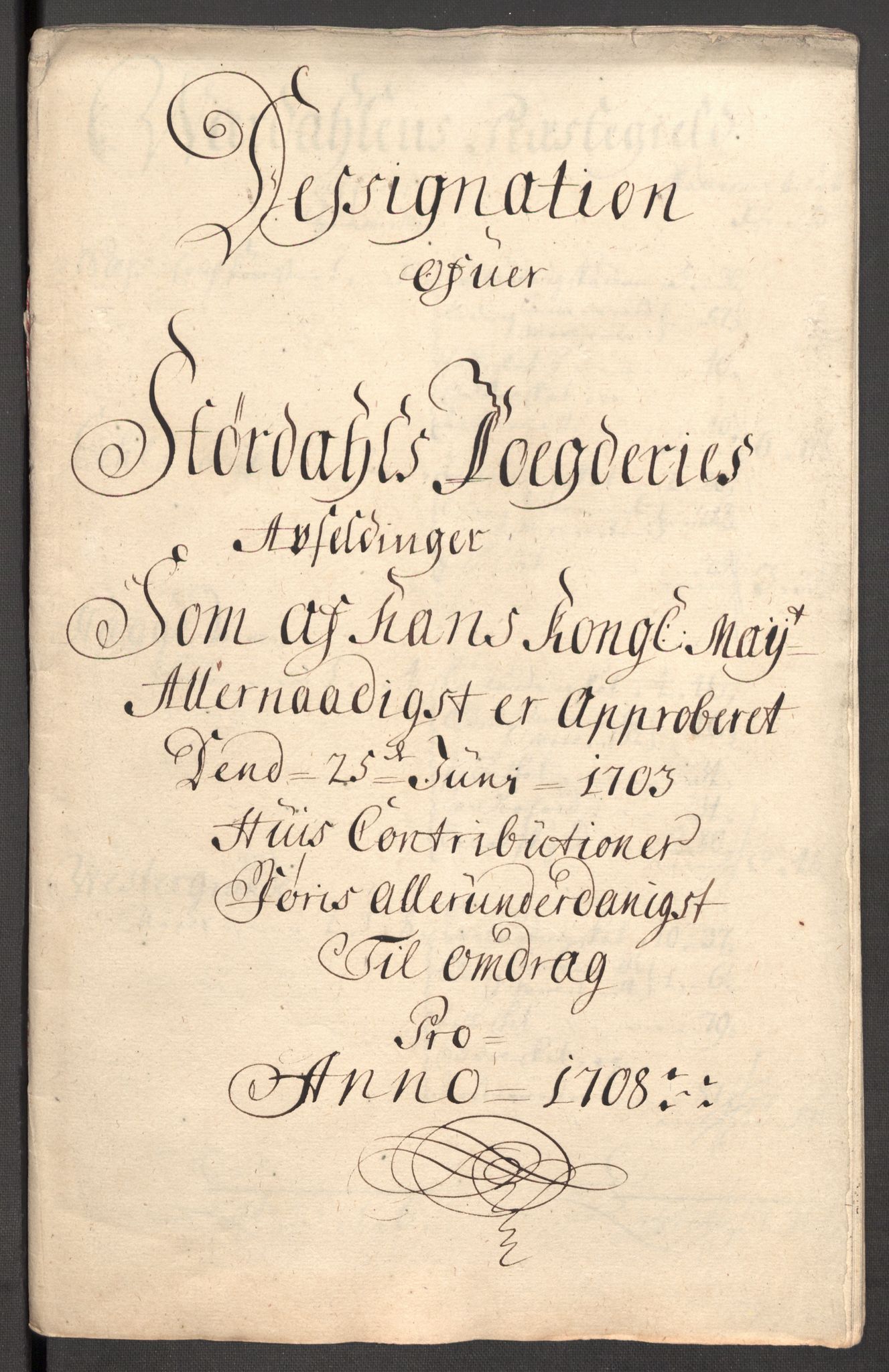 Rentekammeret inntil 1814, Reviderte regnskaper, Fogderegnskap, RA/EA-4092/R62/L4198: Fogderegnskap Stjørdal og Verdal, 1708, p. 273