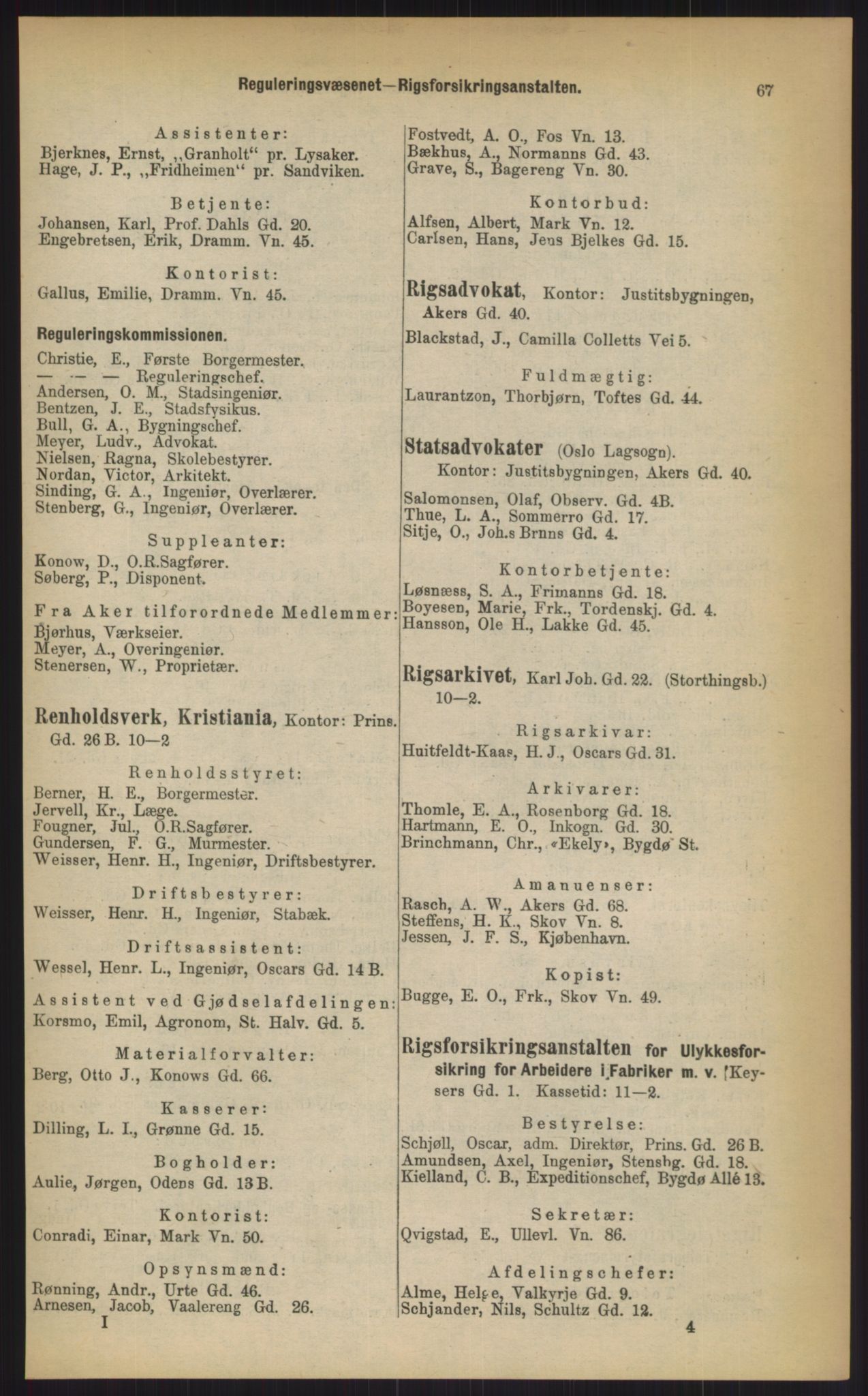 Kristiania/Oslo adressebok, PUBL/-, 1903, p. 67
