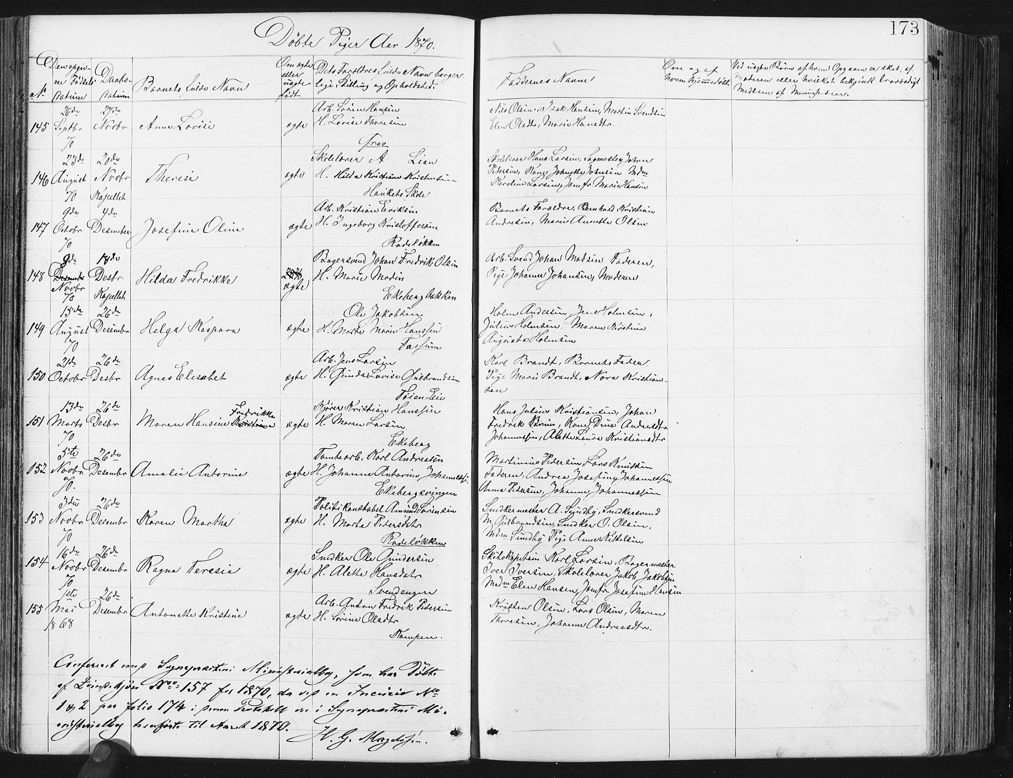 Østre Aker prestekontor Kirkebøker, SAO/A-10840/G/Ga/L0003: Parish register (copy) no. I 3, 1868-1913, p. 173