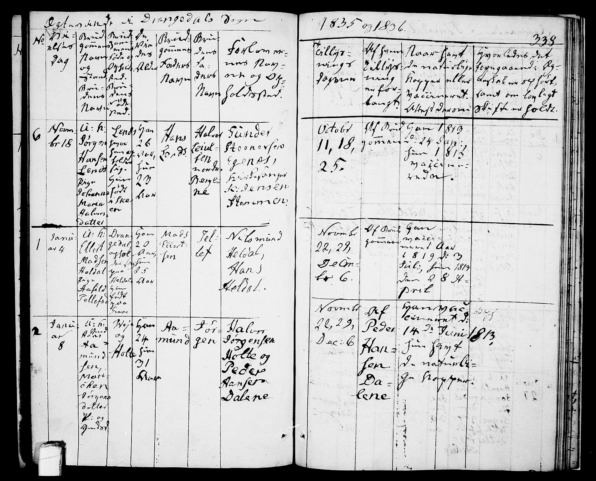Drangedal kirkebøker, SAKO/A-258/F/Fa/L0006: Parish register (official) no. 6, 1831-1837, p. 338