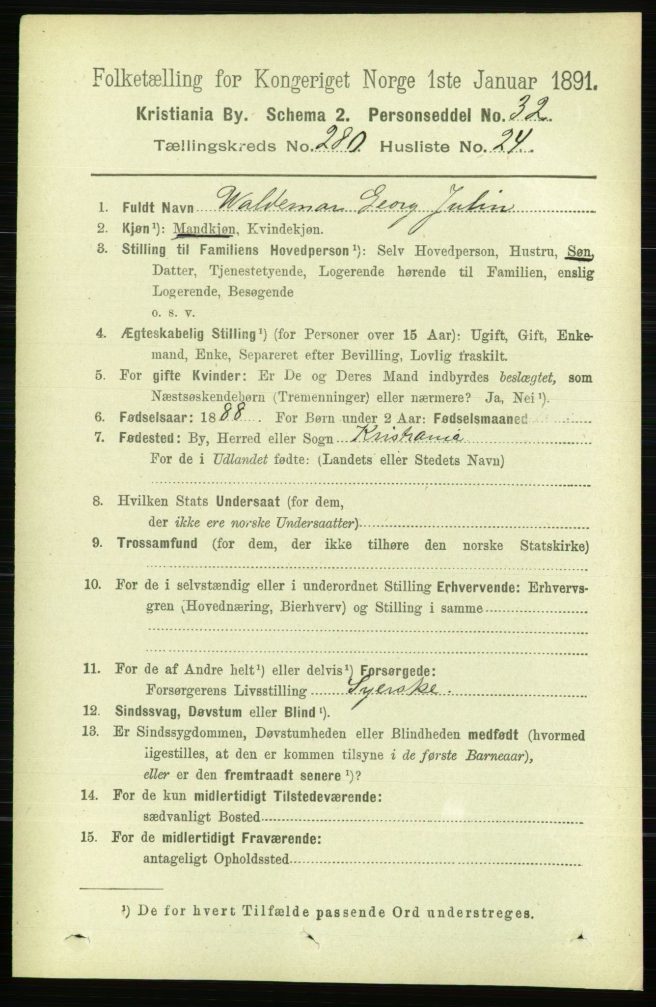 RA, 1891 census for 0301 Kristiania, 1891, p. 170731