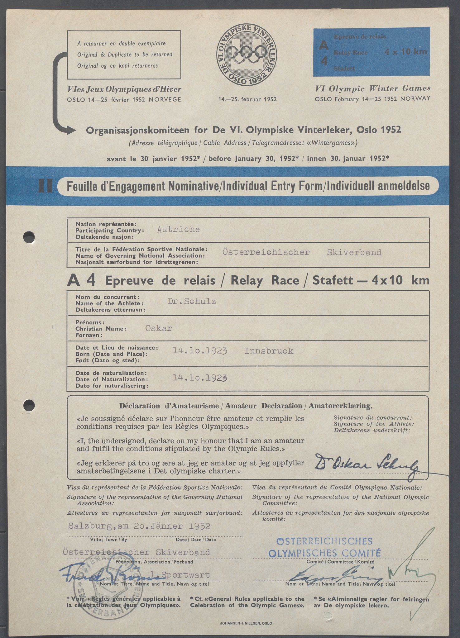 Organisasjonskomiteen for de VI. olympiske vinterleker, OBA/A-20130/H/Ha, 1951-1952, p. 278