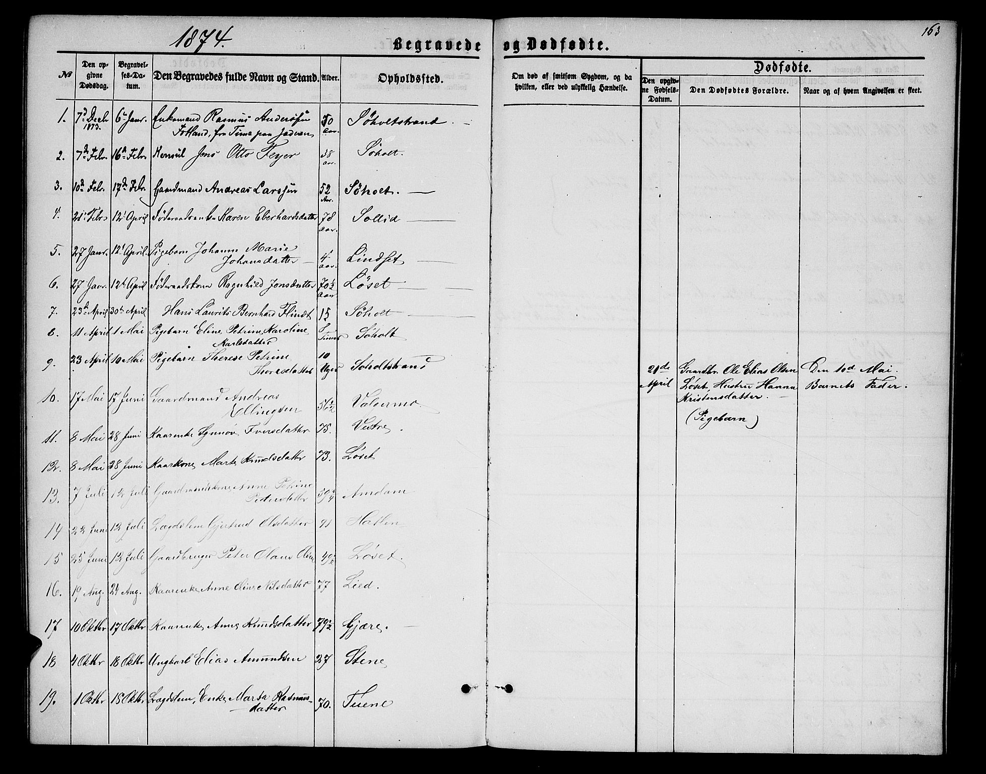 Ministerialprotokoller, klokkerbøker og fødselsregistre - Møre og Romsdal, AV/SAT-A-1454/522/L0325: Parish register (copy) no. 522C04, 1872-1877, p. 163