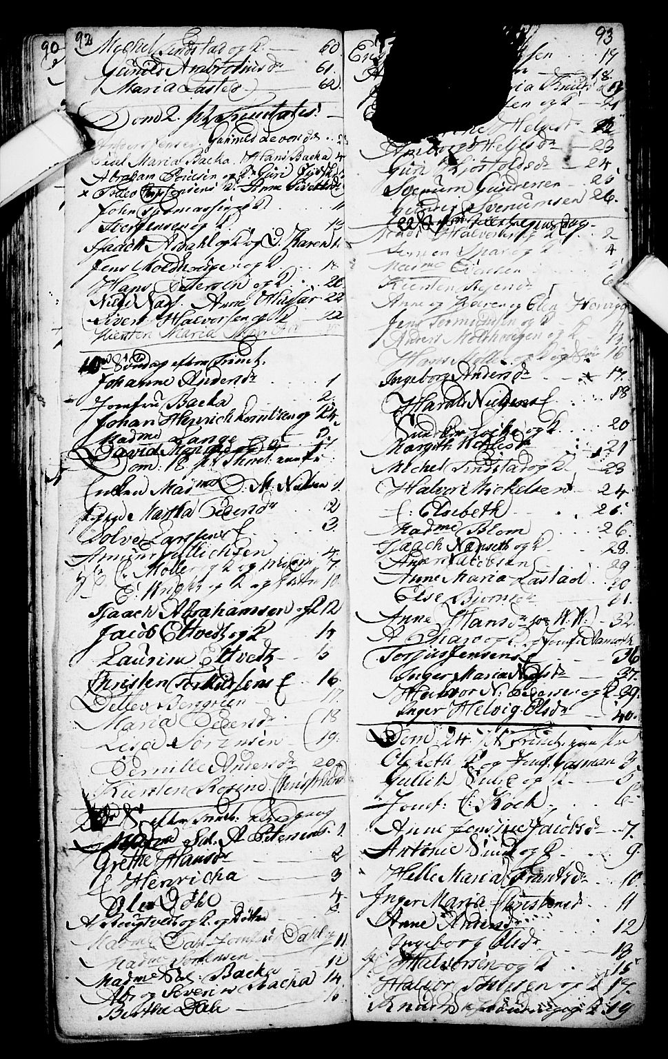 Porsgrunn kirkebøker , SAKO/A-104/G/Ga/L0001: Parish register (copy) no. I 1, 1766-1790, p. 92-93