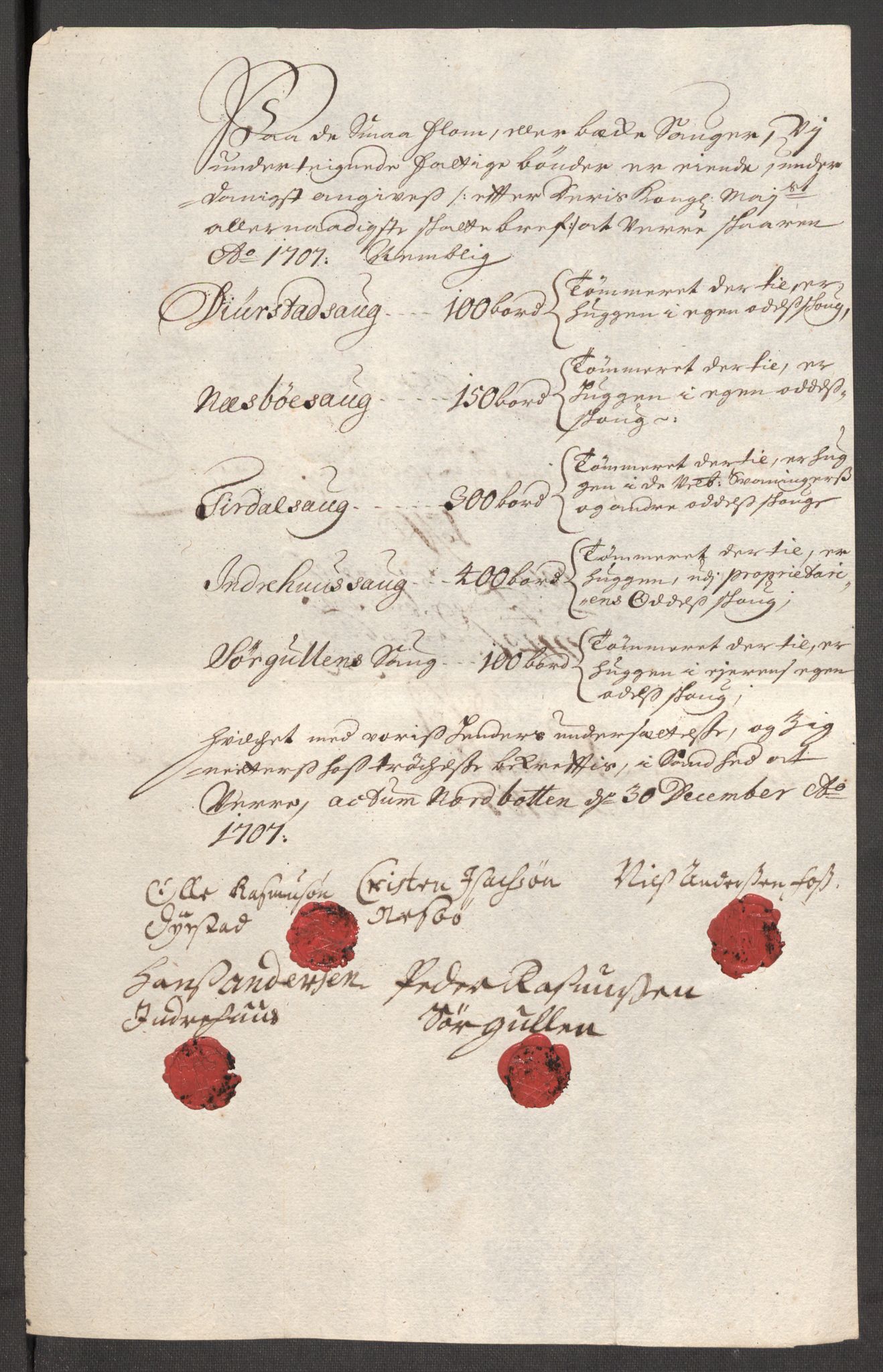 Rentekammeret inntil 1814, Reviderte regnskaper, Fogderegnskap, AV/RA-EA-4092/R53/L3430: Fogderegnskap Sunn- og Nordfjord, 1706-1707, p. 278