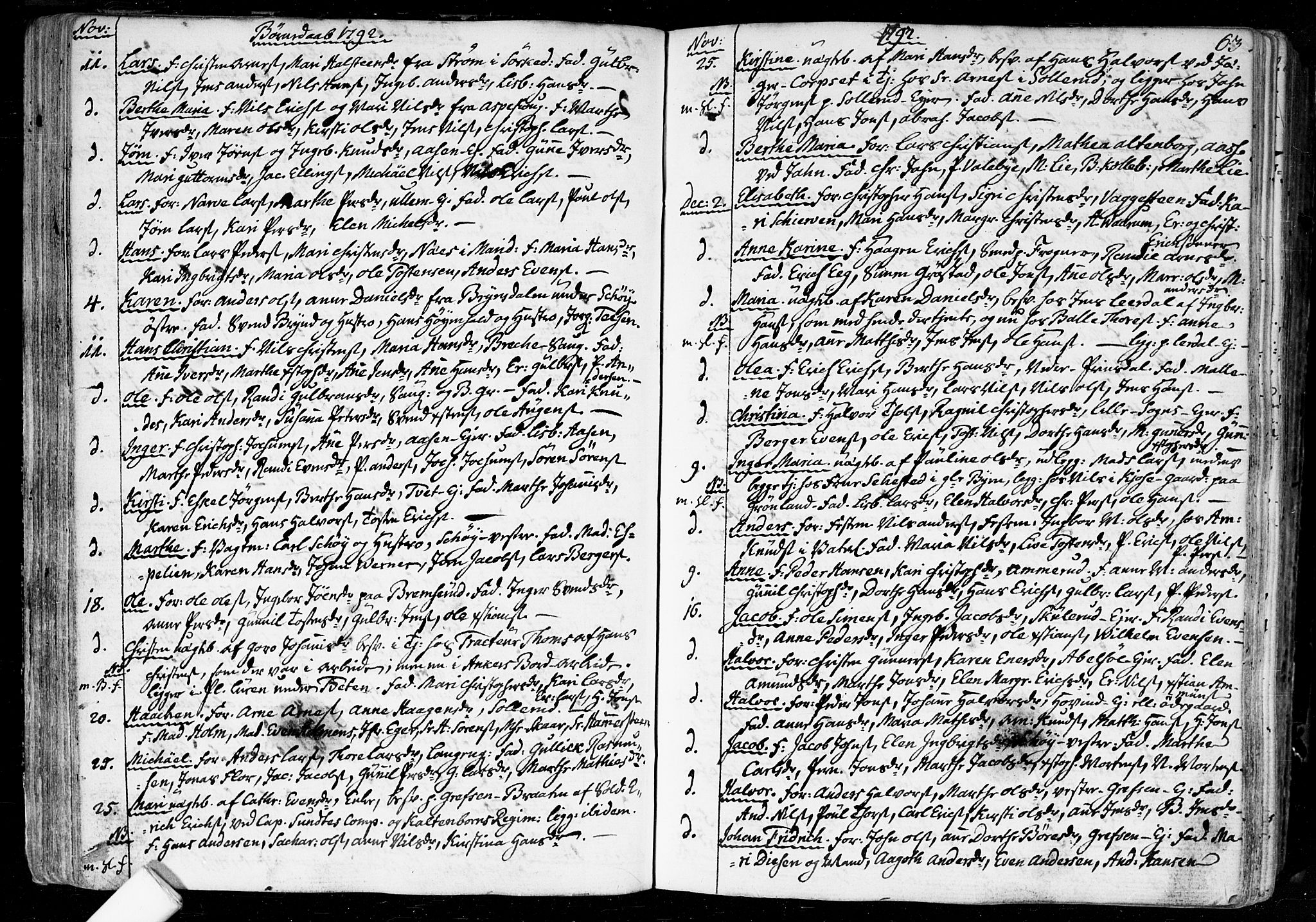 Aker prestekontor kirkebøker, SAO/A-10861/F/L0010: Parish register (official) no. 10, 1786-1809, p. 63