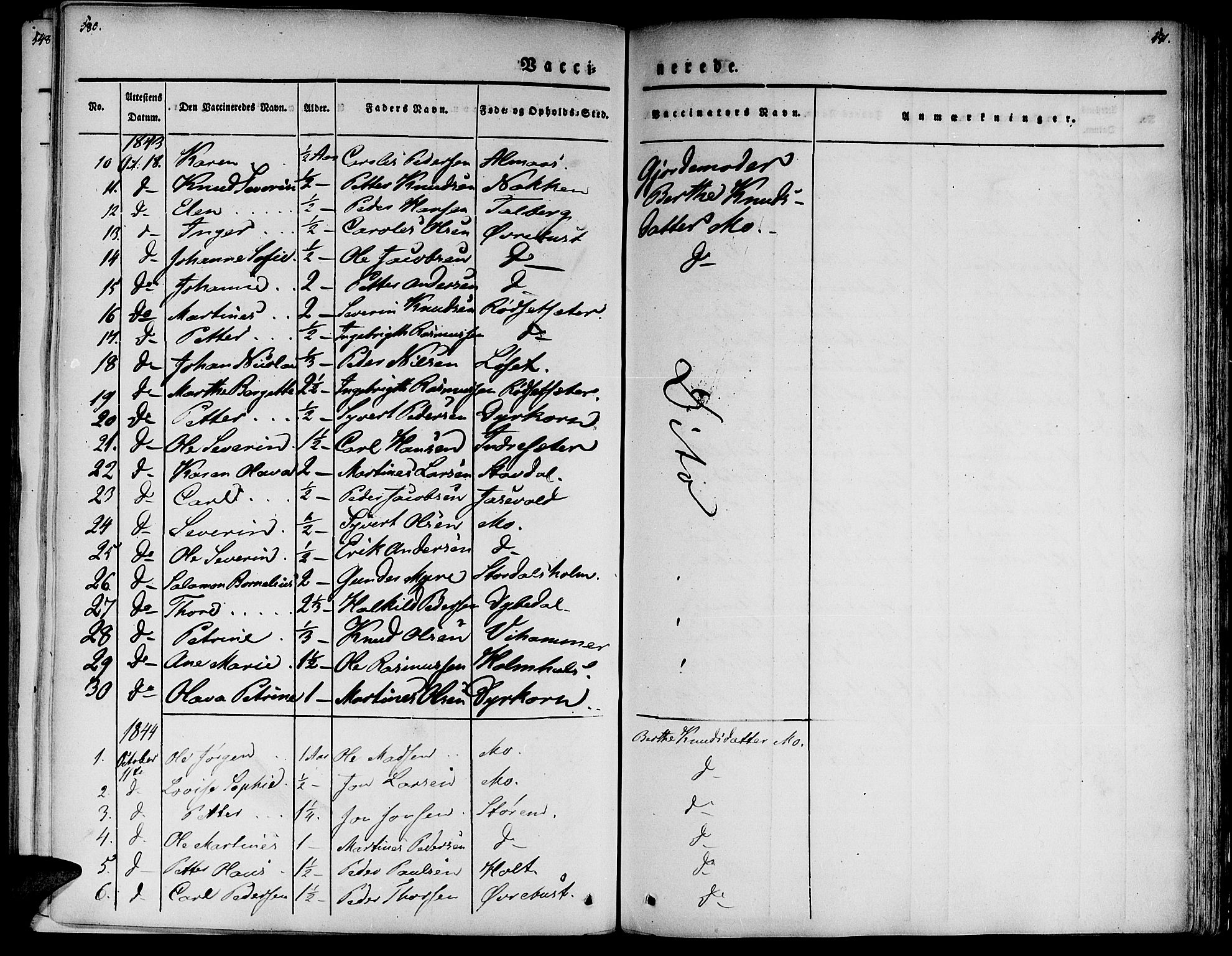 Ministerialprotokoller, klokkerbøker og fødselsregistre - Møre og Romsdal, SAT/A-1454/520/L0274: Parish register (official) no. 520A04, 1827-1864, p. 580-581
