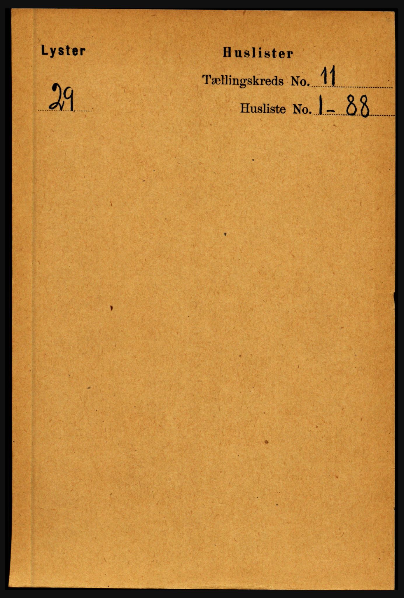 RA, 1891 census for 1426 Luster, 1891, p. 3179