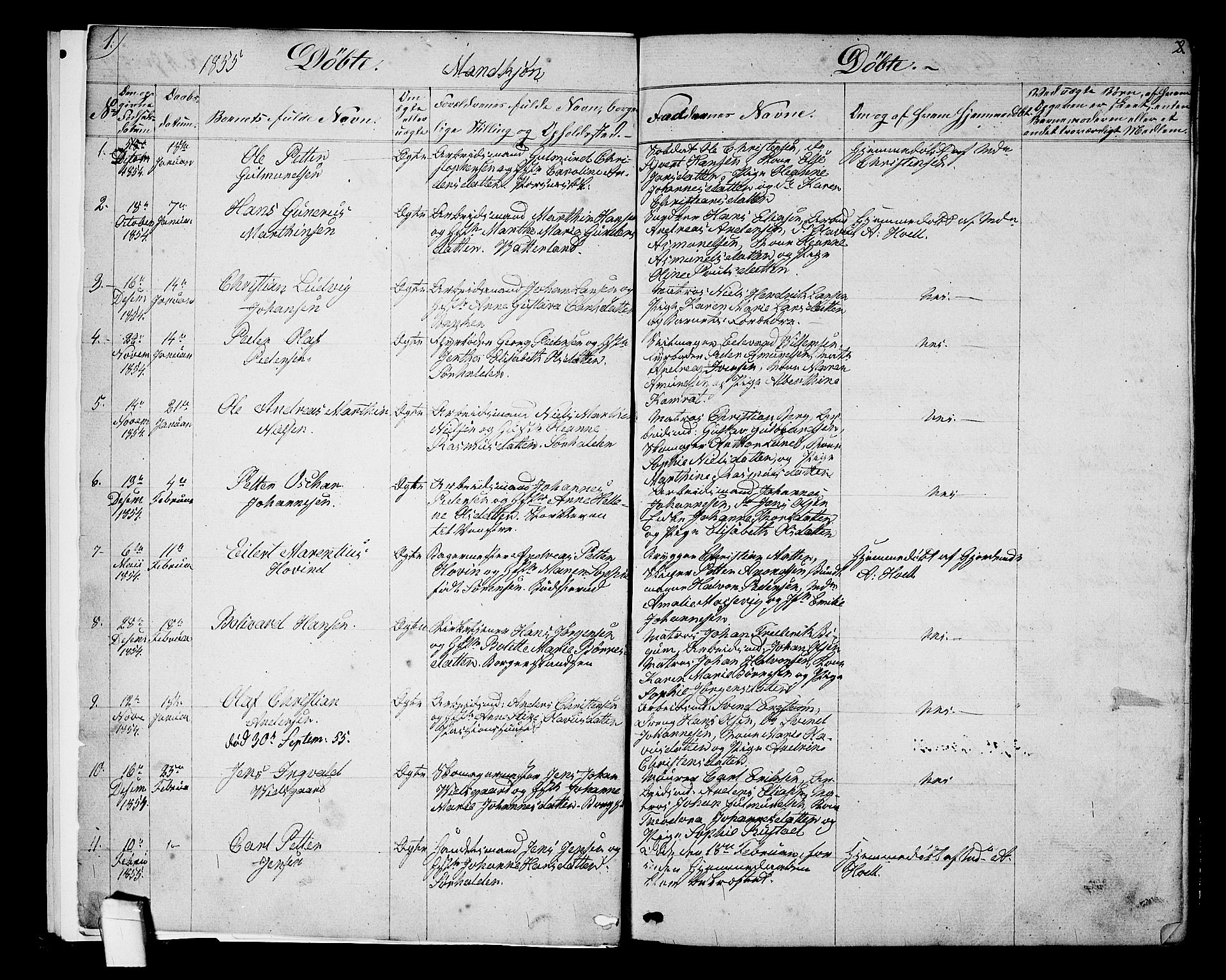 Halden prestekontor Kirkebøker, SAO/A-10909/G/Ga/L0005a: Parish register (copy) no. 5A, 1855-1864, p. 1