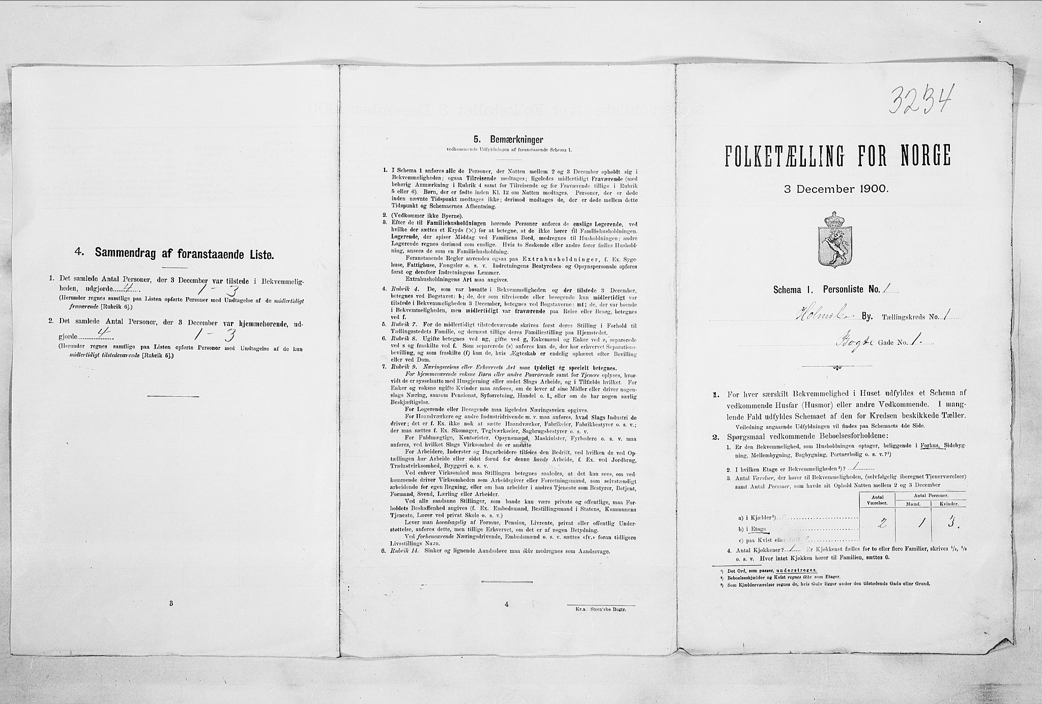 RA, 1900 census for Holmsbu, 1900, p. 10