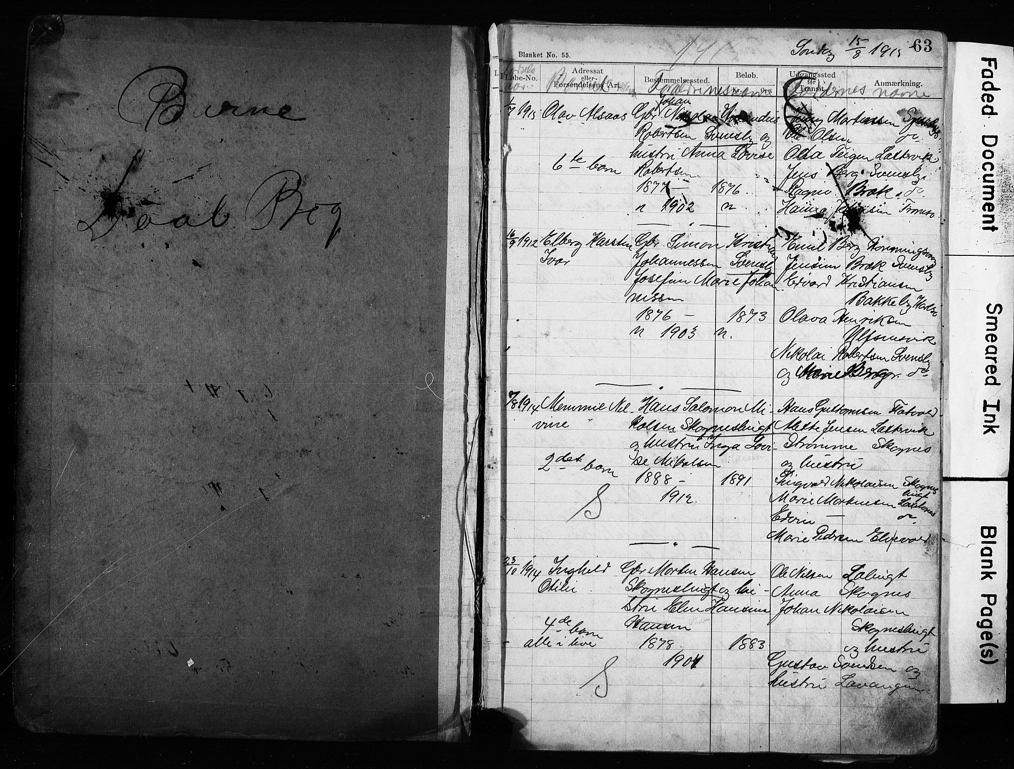 Lyngen sokneprestembete, SATØ/S-1289/H/Ha/L0052/0002: Baptism register no. 52.2, 1915-1928