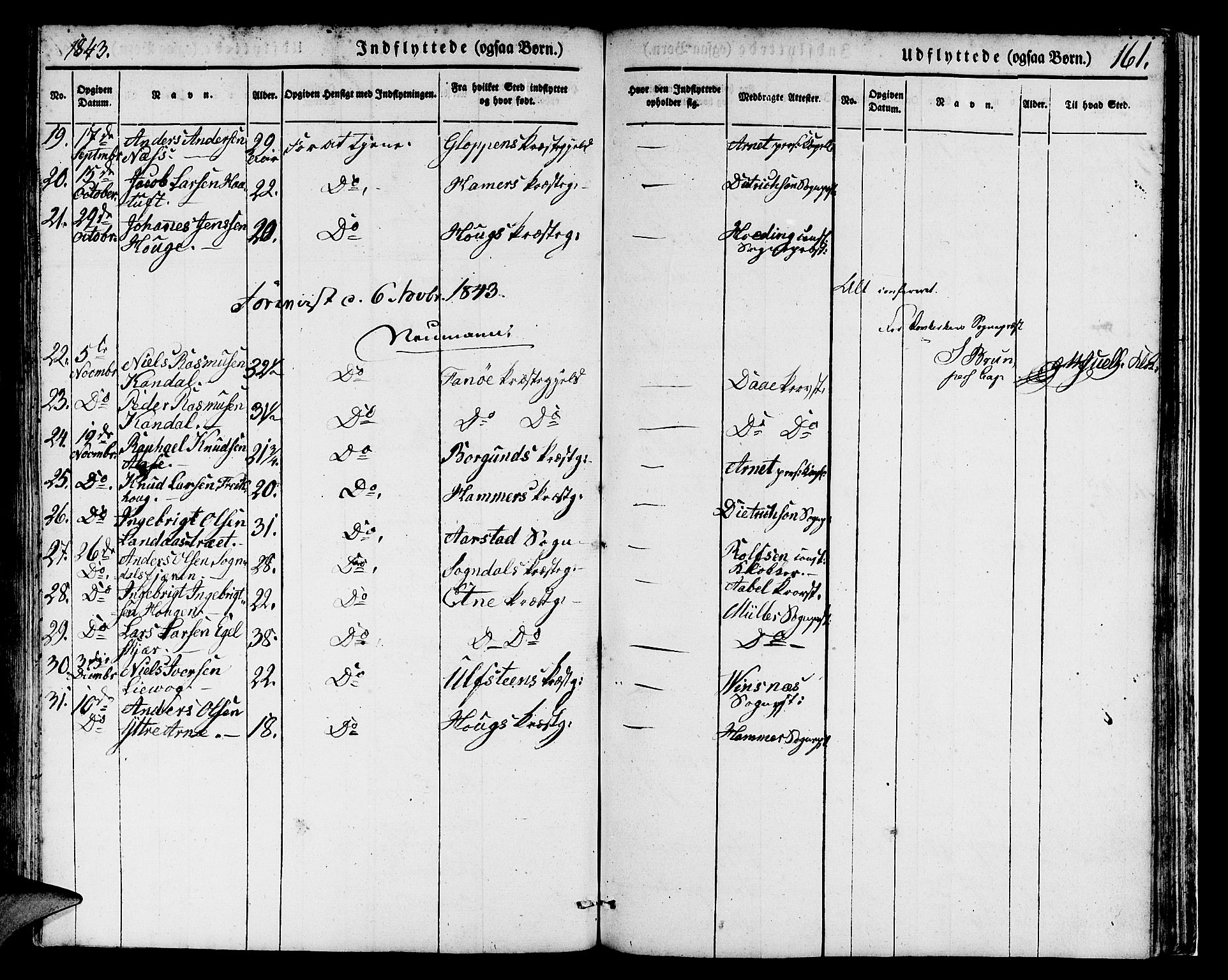 Domkirken sokneprestembete, SAB/A-74801/H/Hab/L0029: Parish register (copy) no. D 1, 1839-1857, p. 161