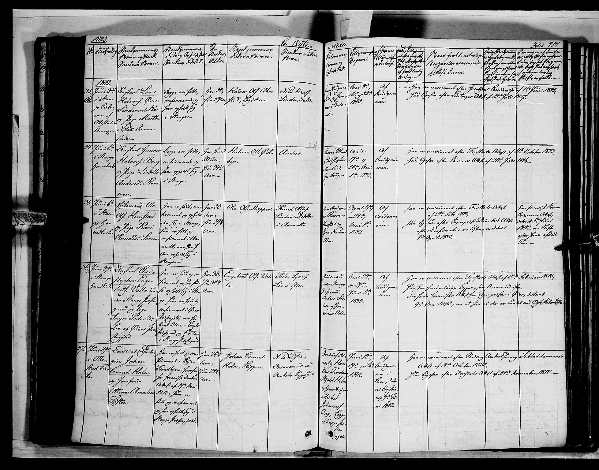 Stange prestekontor, AV/SAH-PREST-002/K/L0010: Parish register (official) no. 10, 1835-1845, p. 217