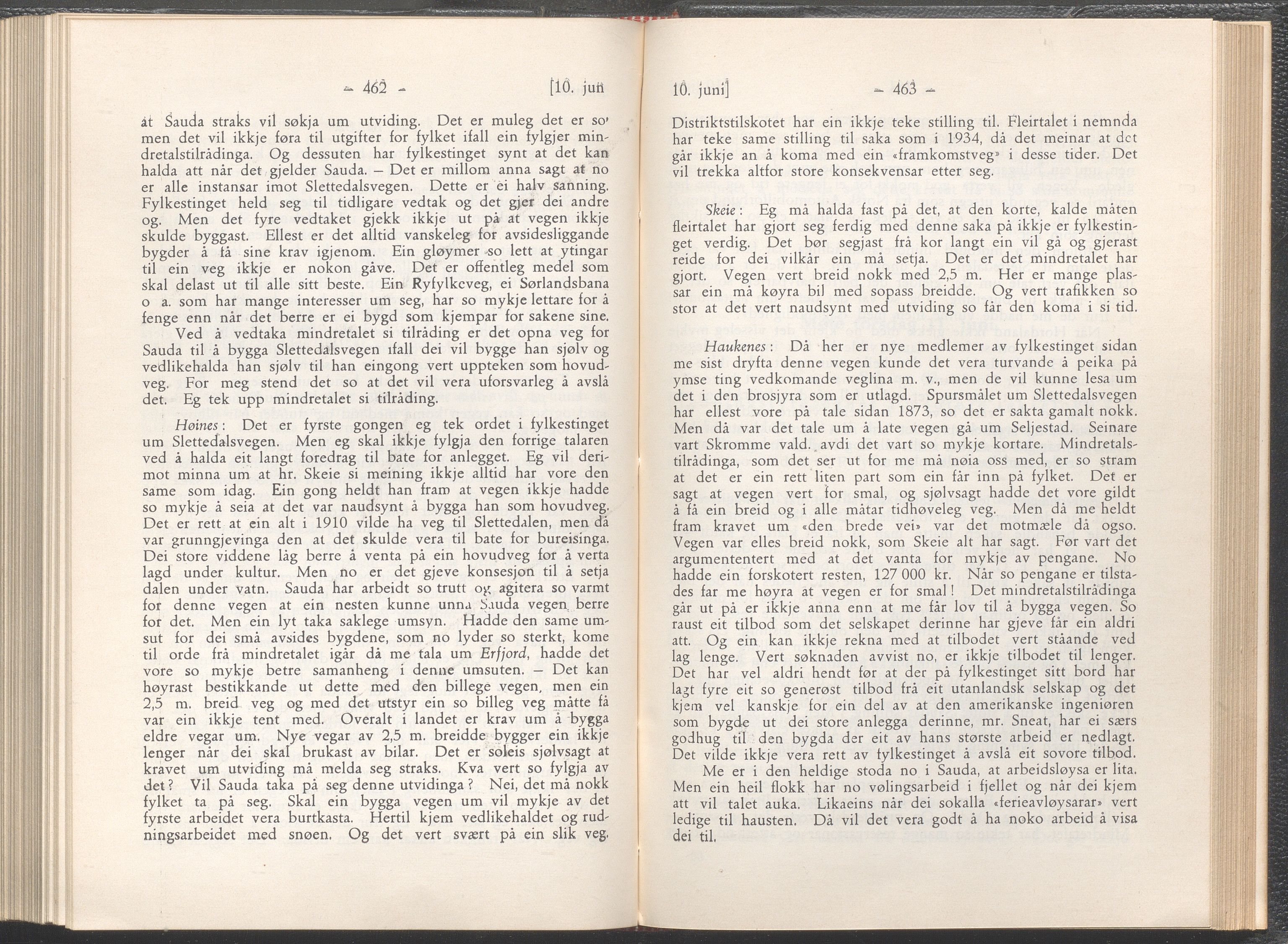 Rogaland fylkeskommune - Fylkesrådmannen , IKAR/A-900/A/Aa/Aaa/L0055: Møtebok , 1936, p. 462-463