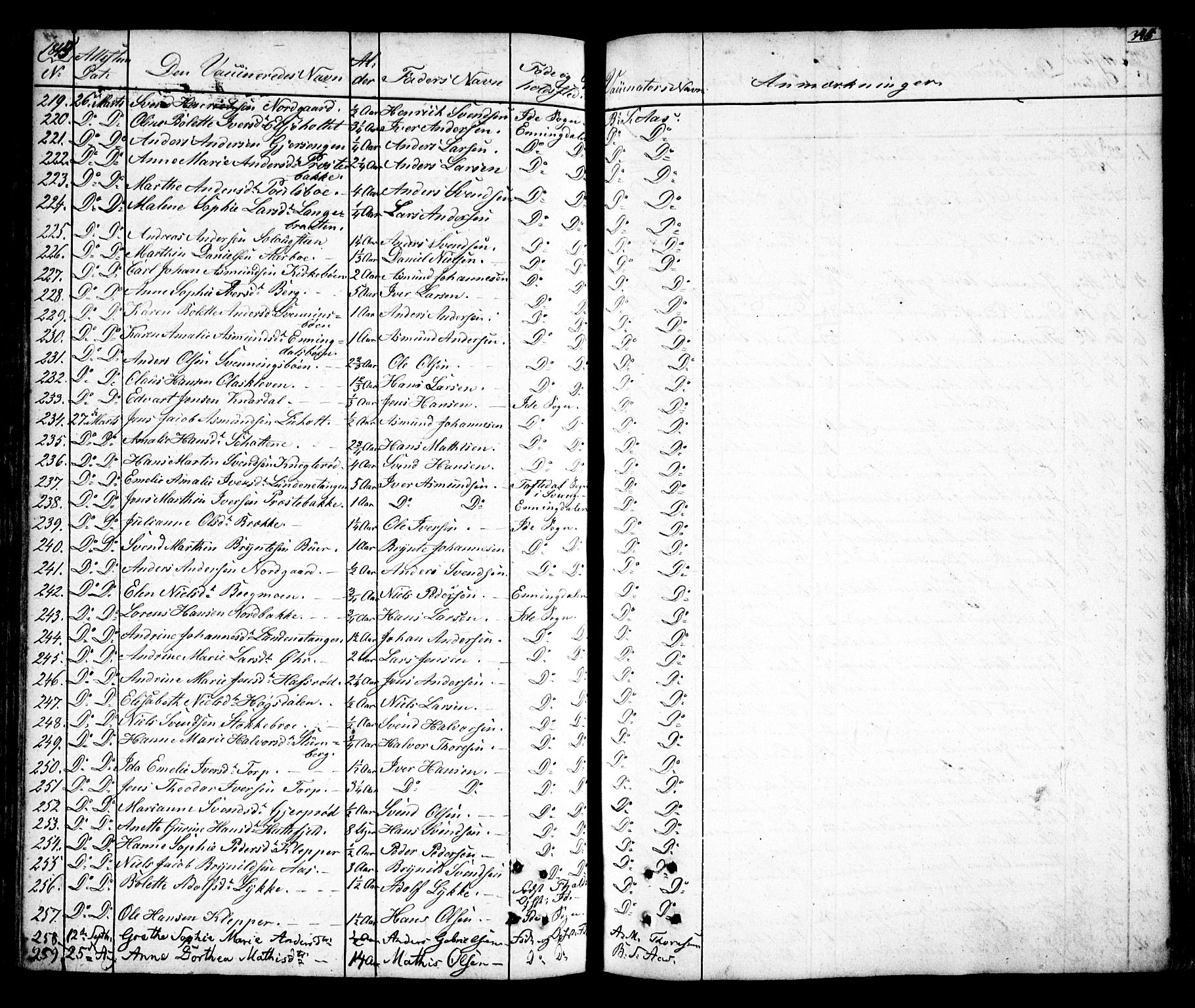 Idd prestekontor Kirkebøker, AV/SAO-A-10911/F/Fc/L0003: Parish register (official) no. III 3, 1832-1847, p. 345