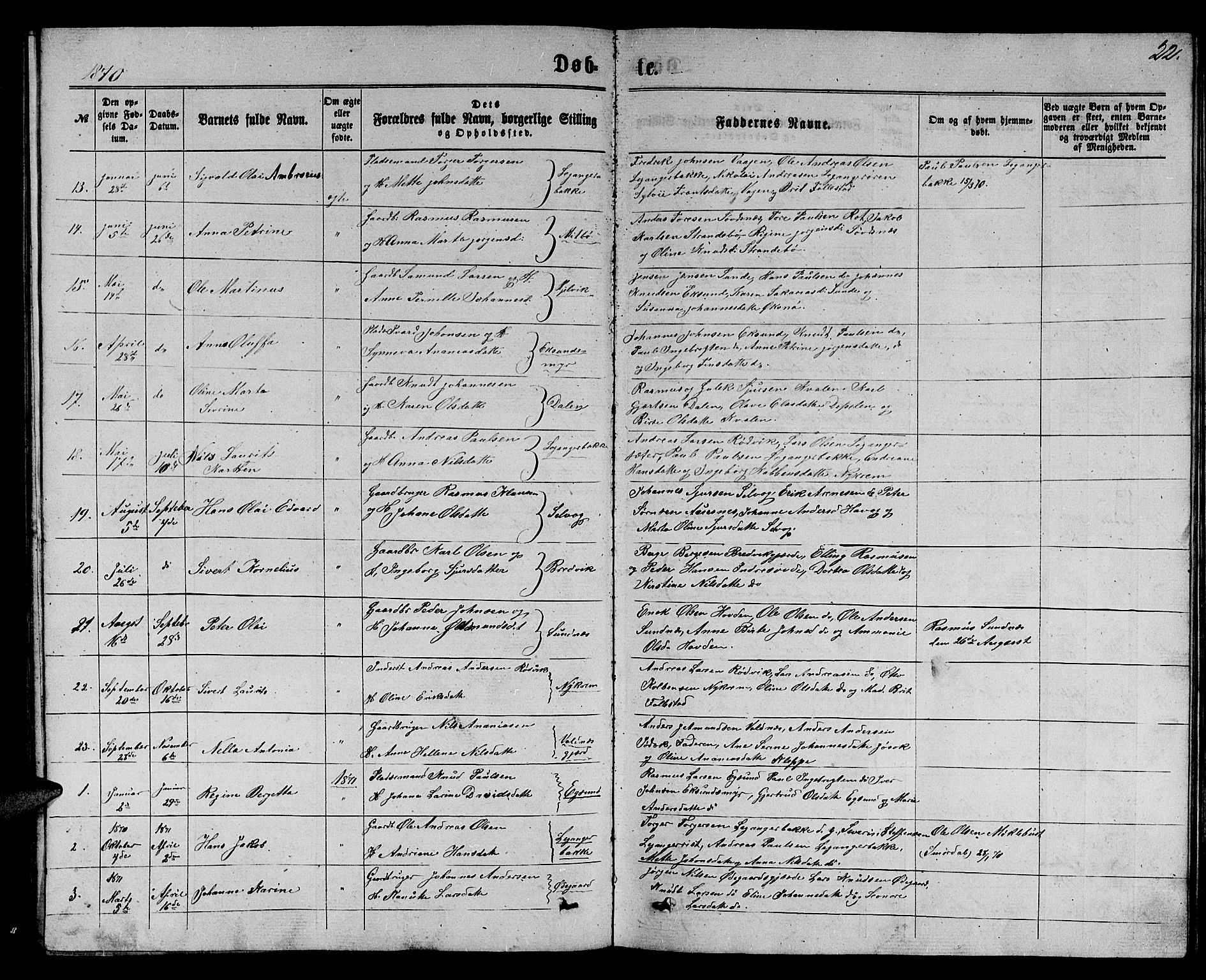 Ministerialprotokoller, klokkerbøker og fødselsregistre - Møre og Romsdal, SAT/A-1454/504/L0059: Parish register (copy) no. 504C01, 1863-1883, p. 22