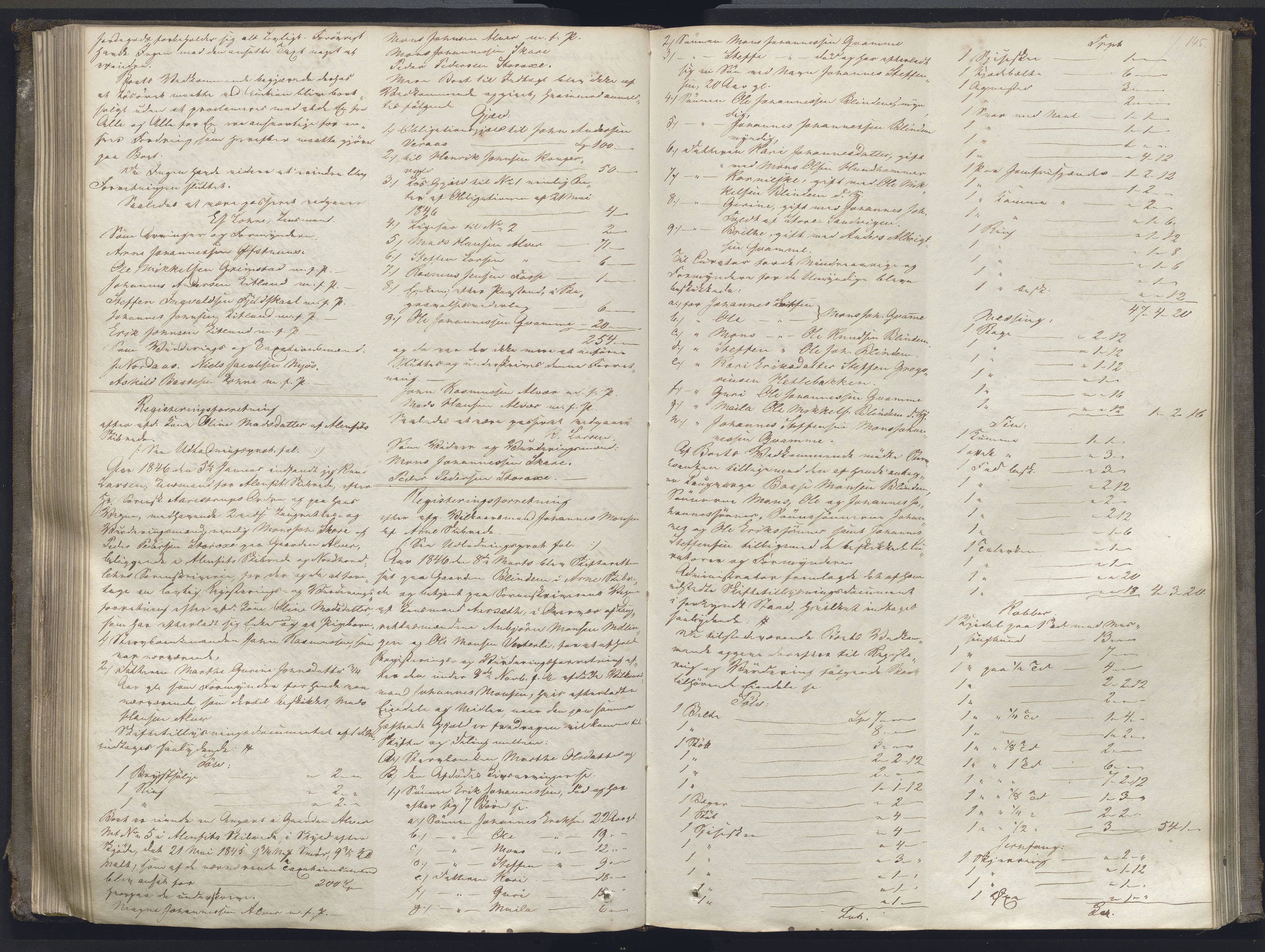 Nordhordland sorenskrivar, SAB/A-2901/1/H/Hb/L0002: Registreringsprotokollar, 1845-1846, p. 145