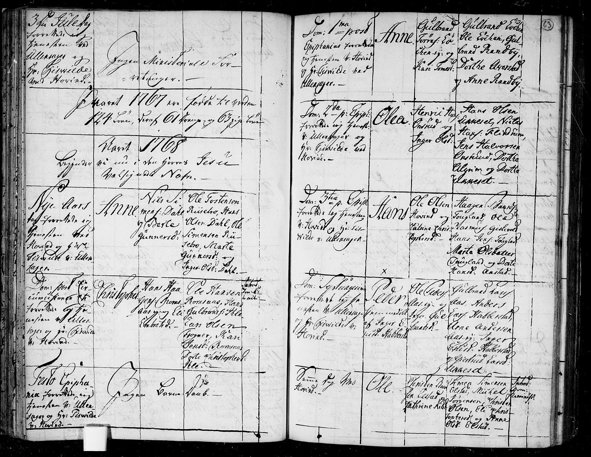 Ullensaker prestekontor Kirkebøker, SAO/A-10236a/F/Fa/L0006: Parish register (official) no. I 6, 1762-1785, p. 63